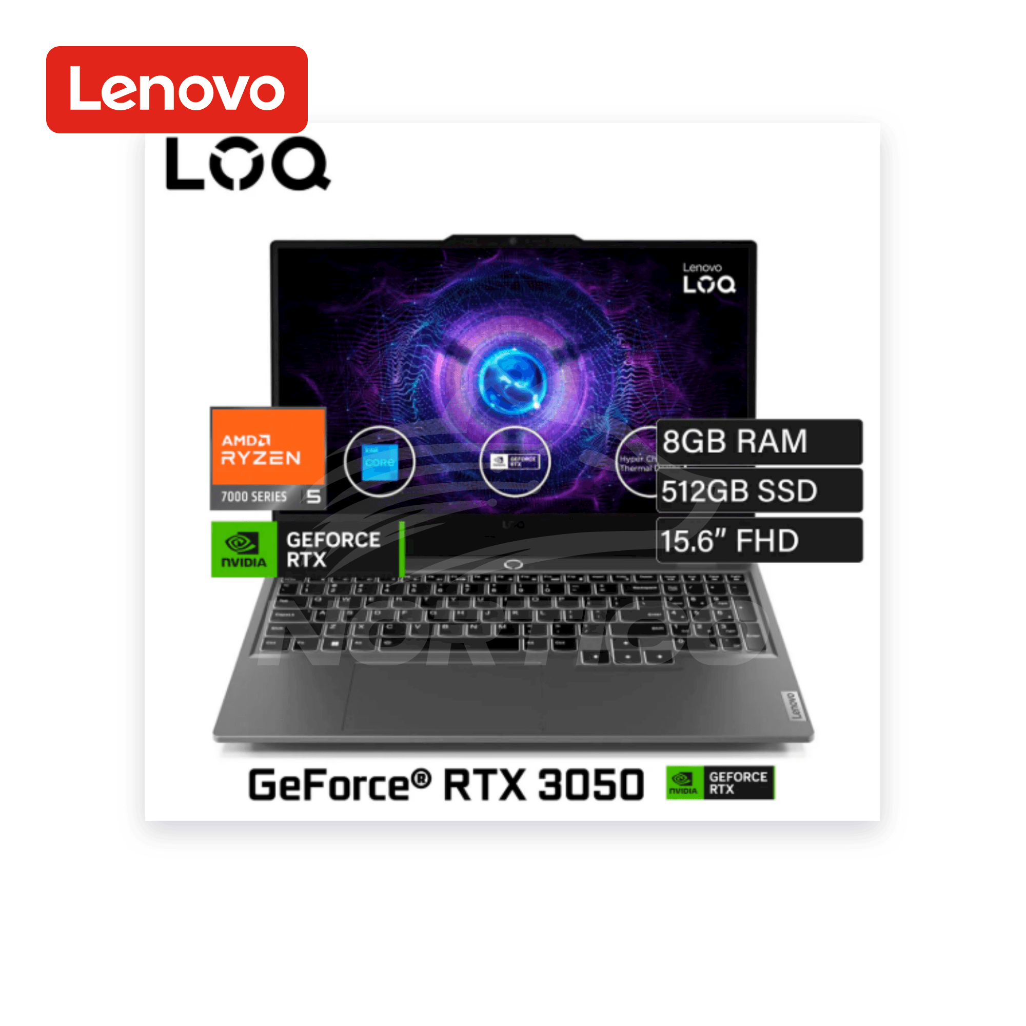 Laptop Lenovo LOQ 15ARP9 Ryzen 5-7235HS 8GB 512GB SSD RTX 3050 15.6" (83JC00MKLM) 5