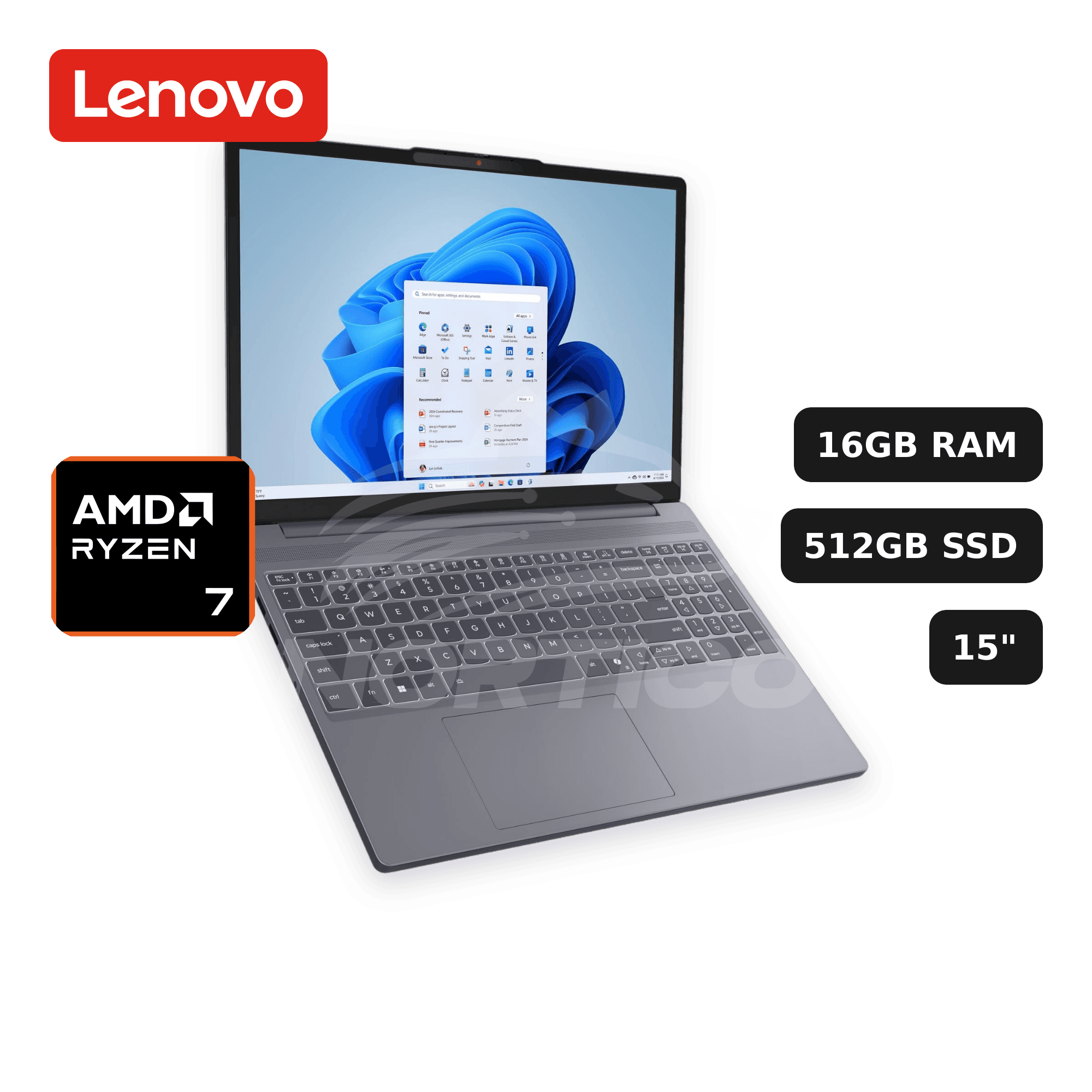 Laptop Lenovo IdeaPad Slim 3 15ARP10 Ryzen 7-170 16GB 512GB SSD 15" (83K700TUUS)