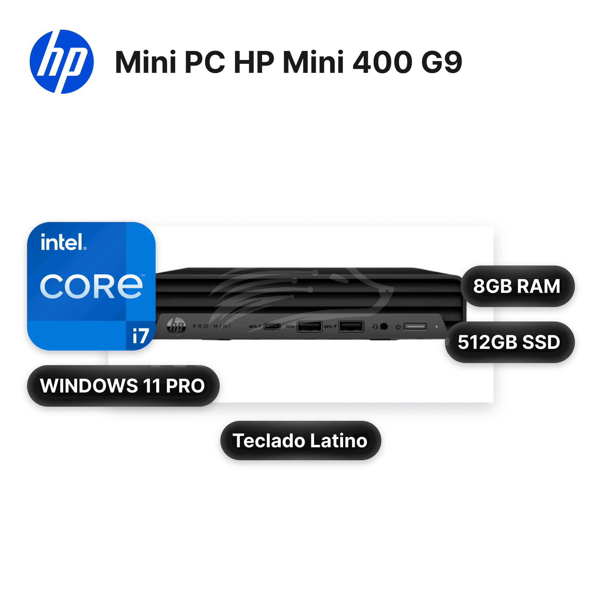 Mini PC HP Mini 400 G9 Core i7-12700T 8GB 512GB SSD (6J3A1LT#ABM)