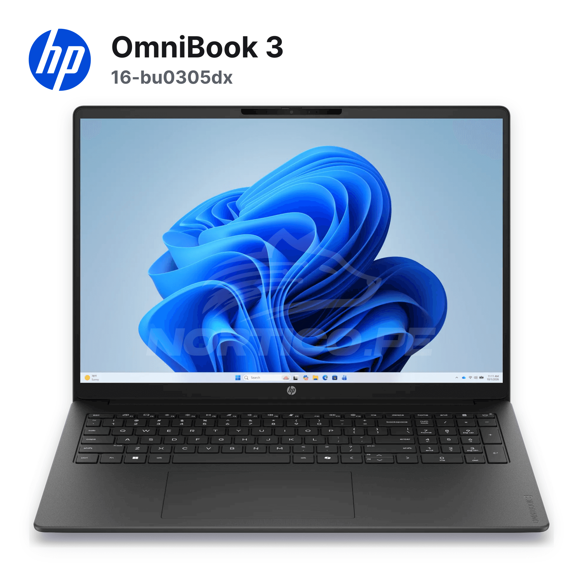 Laptop HP OmniBook 3 16-bu0305dx Core Ultra 5-225U 8GB 512GB SSD 16" (D7NF1UA#ABA) 3