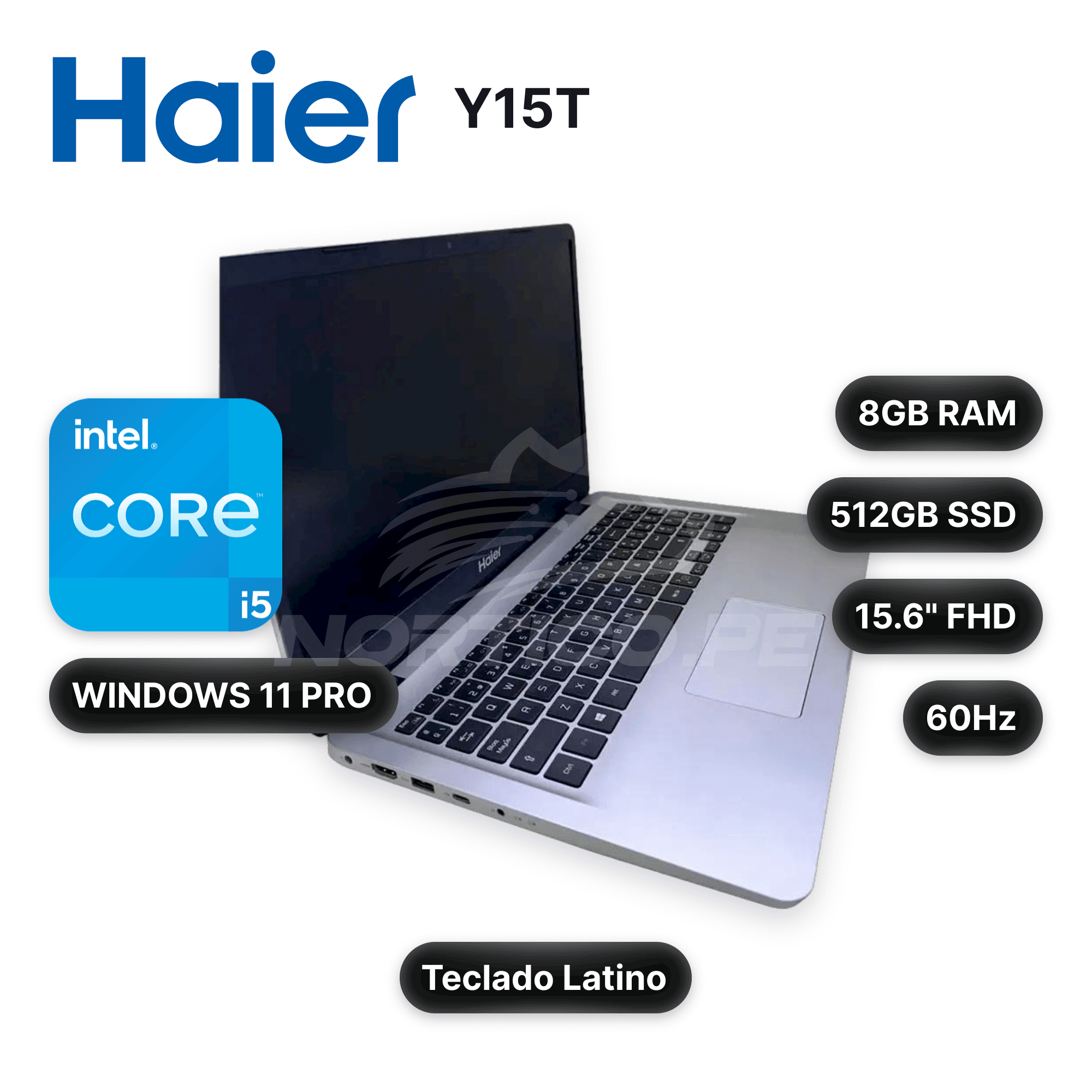Laptop Haier Y15T Core I5-1135G7 8GB 512GB SSD 15.6" (HAIER-512GB-RP)