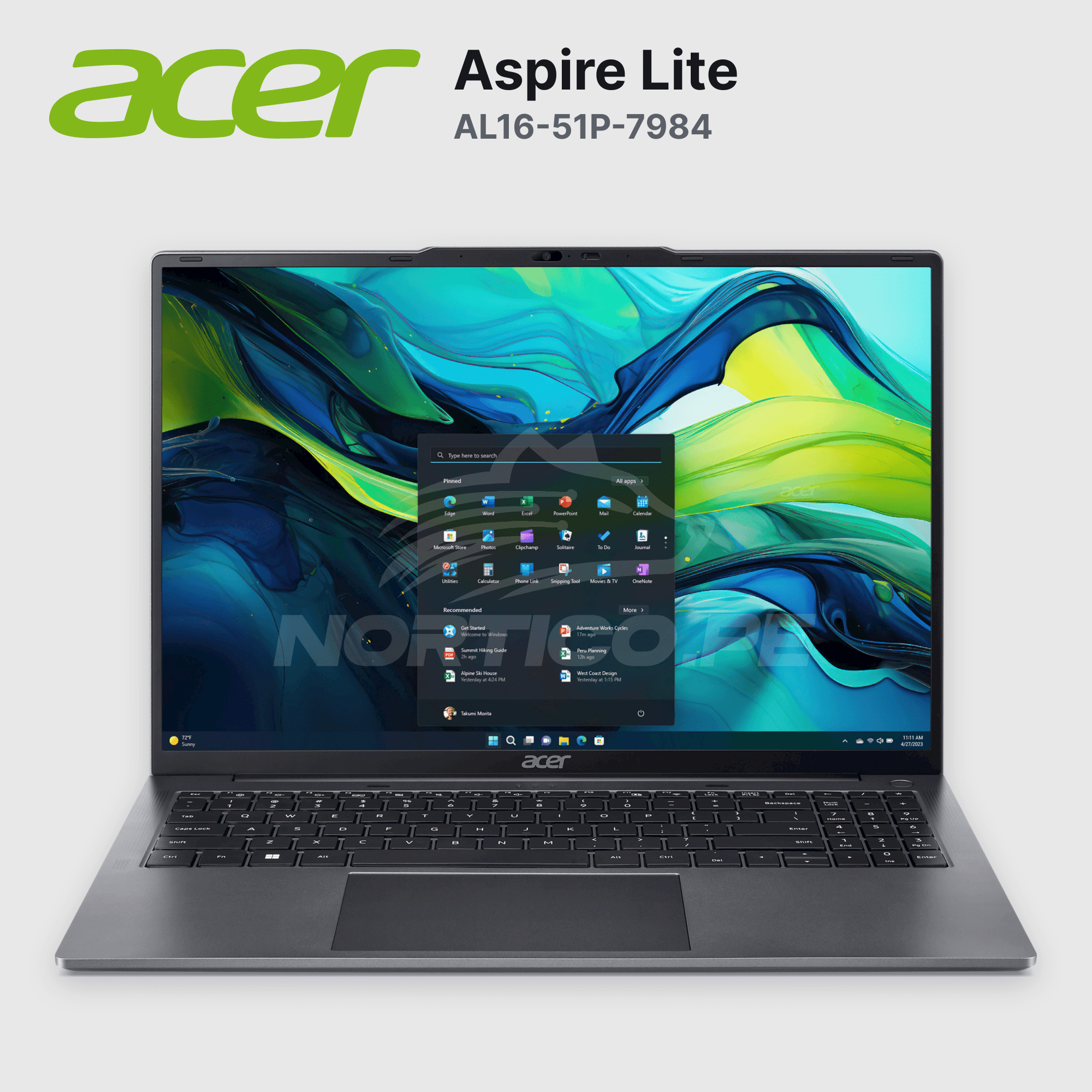 Laptop Acer Aspire Lite AL16-51P-7984 Core I7-1255U 16GB 512GB SSD 16" (NX.KX0AL.006) 2