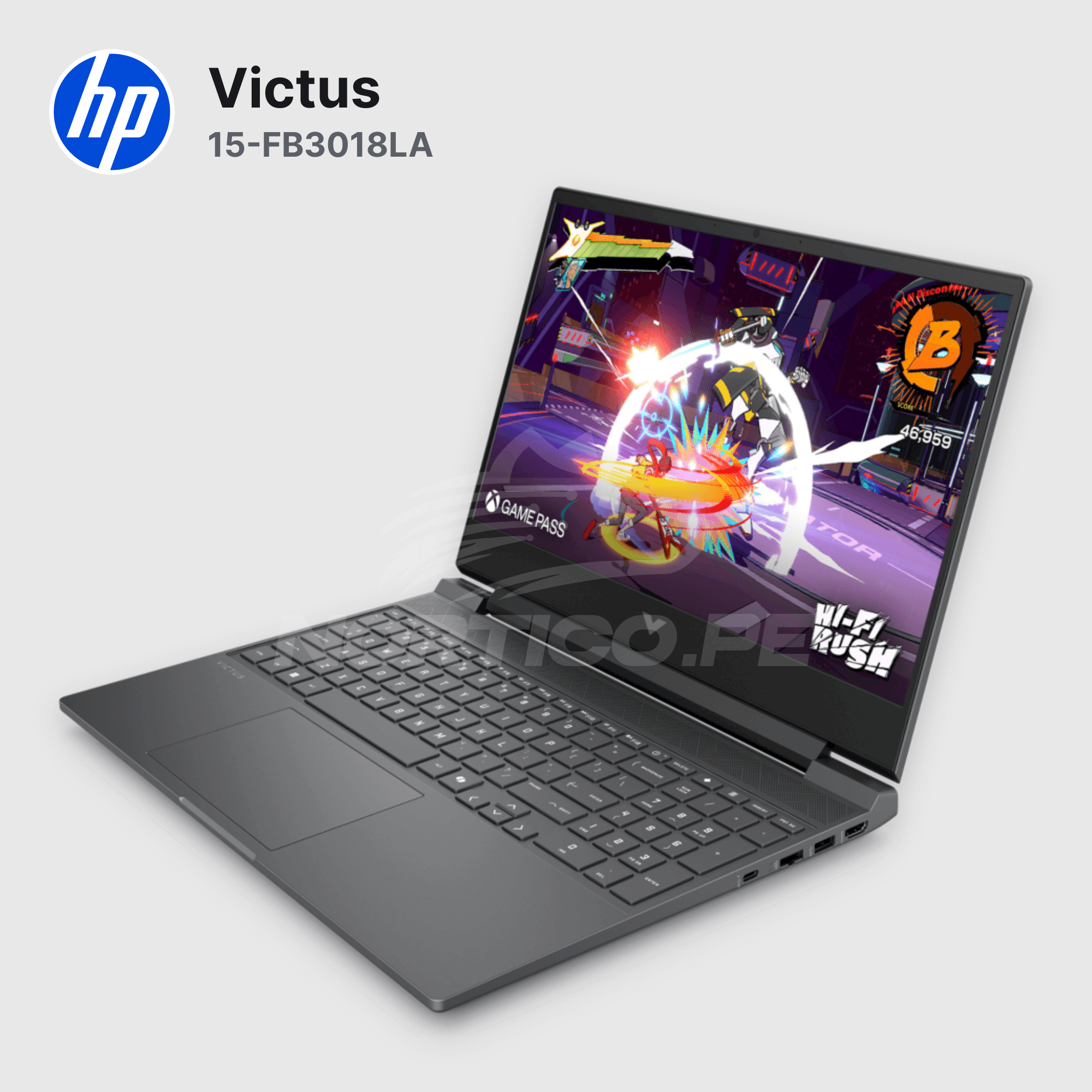 Laptop HP Victus 15-FB3018LA Ryzen 7-7445HS 8GB 512GB SSD RTX 3050 15.6" (BT4F5LA#ABM) 8