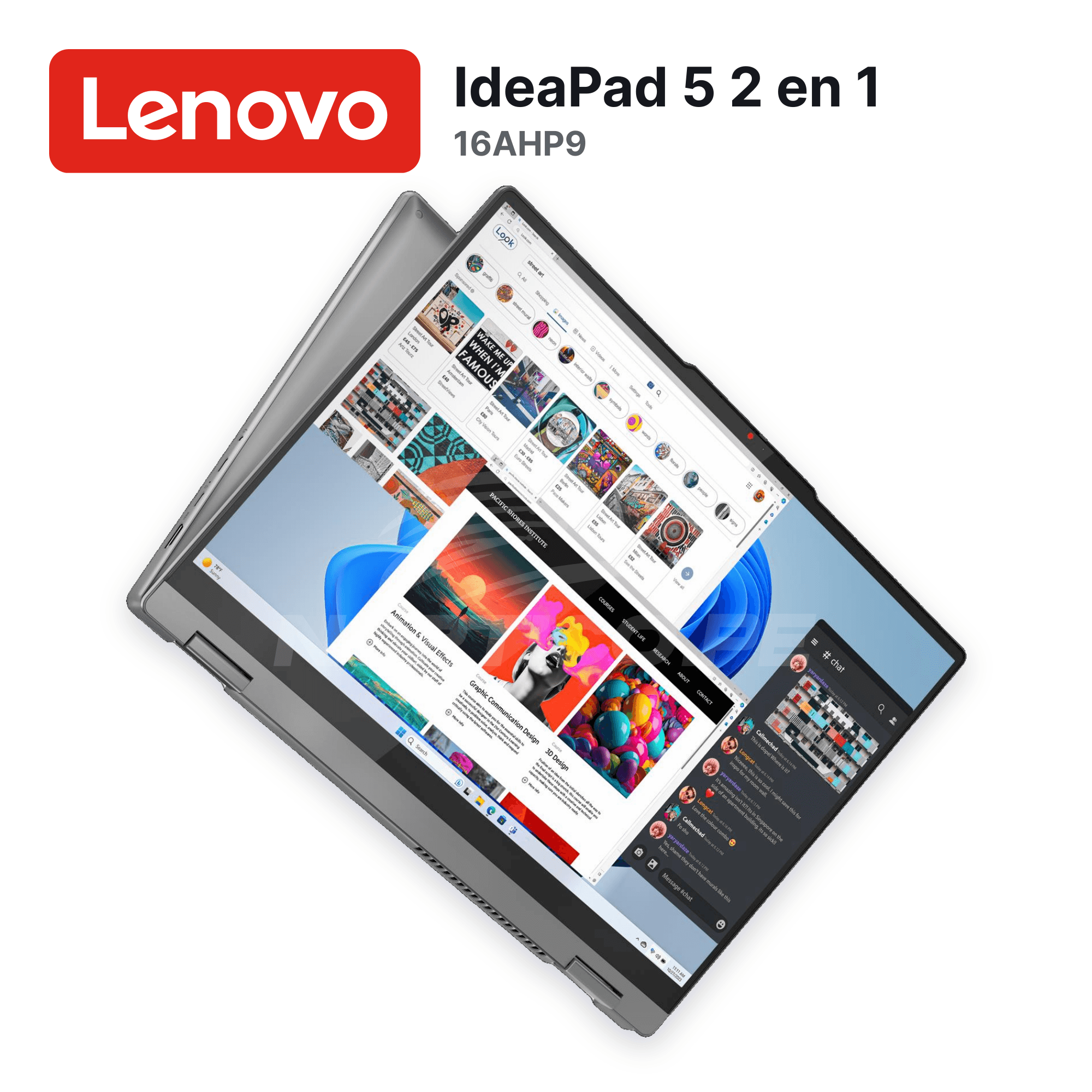 Laptop Lenovo IdeaPad 5 2 en 1 16AHP9 Ryzen 7-8845HS 16GB 1TB SSD 16" (83DS0056US) 2
