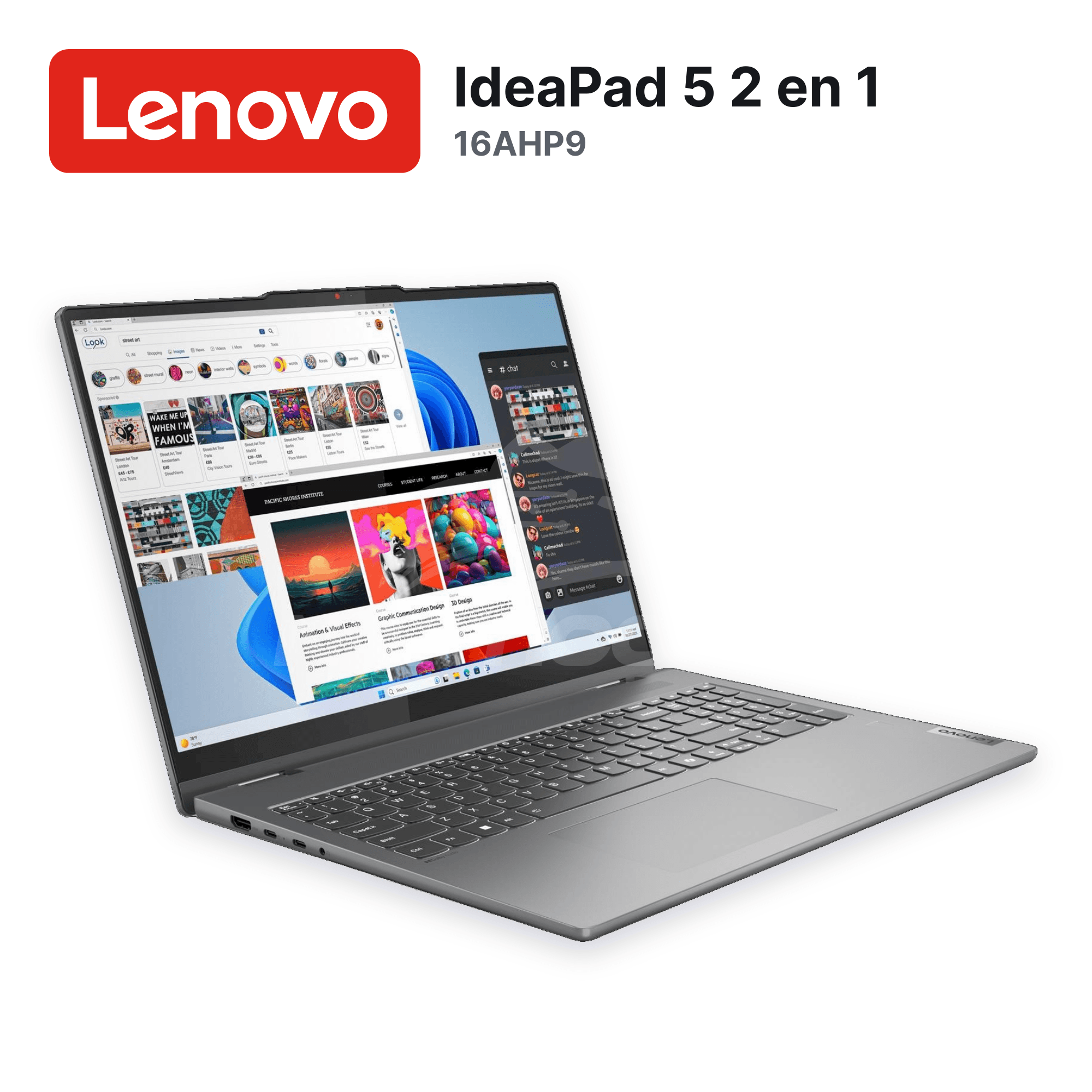 Laptop Lenovo IdeaPad 5 2 en 1 16AHP9 Ryzen 7-8845HS 16GB 1TB SSD 16" (83DS0056US) 4