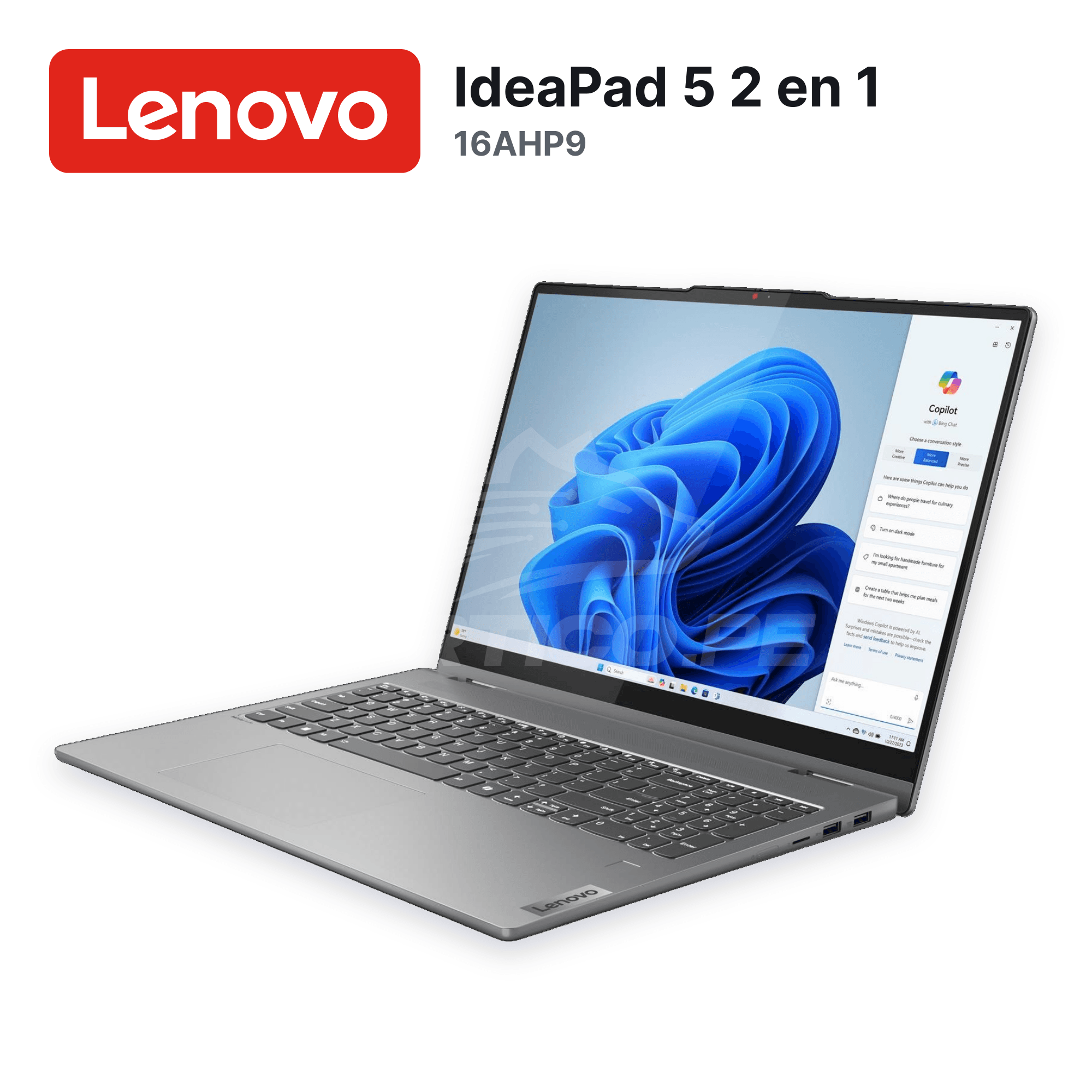 Laptop Lenovo IdeaPad 5 2 en 1 16AHP9 Ryzen 7-8845HS 16GB 1TB SSD 16" (83DS0056US) 5