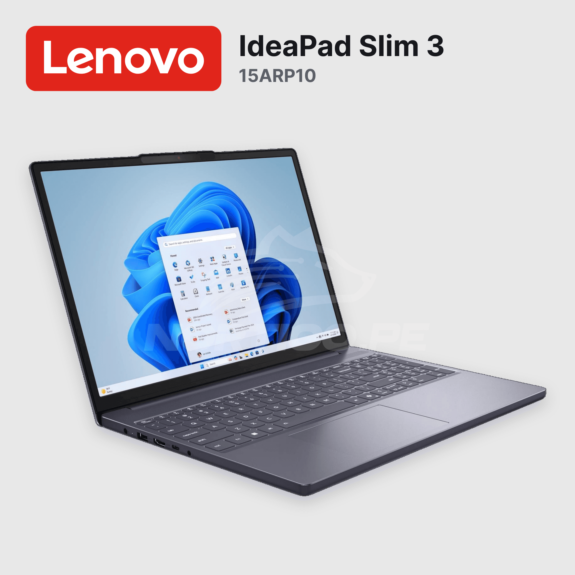 Laptop Lenovo IdeaPad Slim 3 15ARP10 Ryzen 7-170 16GB 512GB SSD 15.3" (83K700TUUS) 6