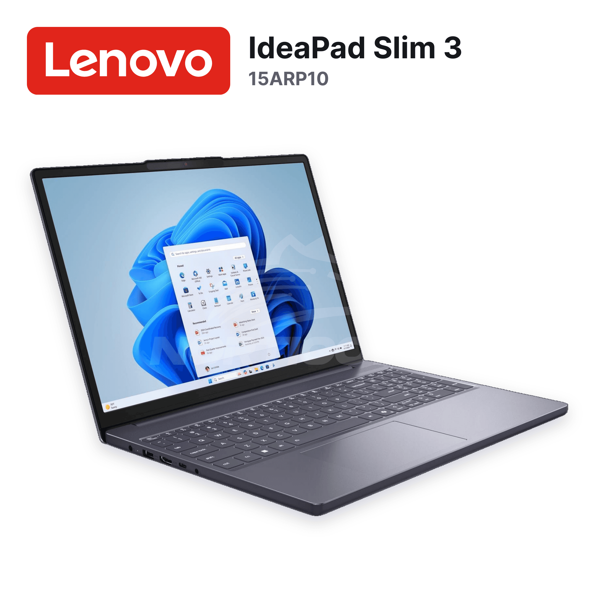 Laptop Lenovo IdeaPad Slim 3 15ARP10 Ryzen 7-170 16GB 512GB SSD 15.3" (83K700TUUS) 6