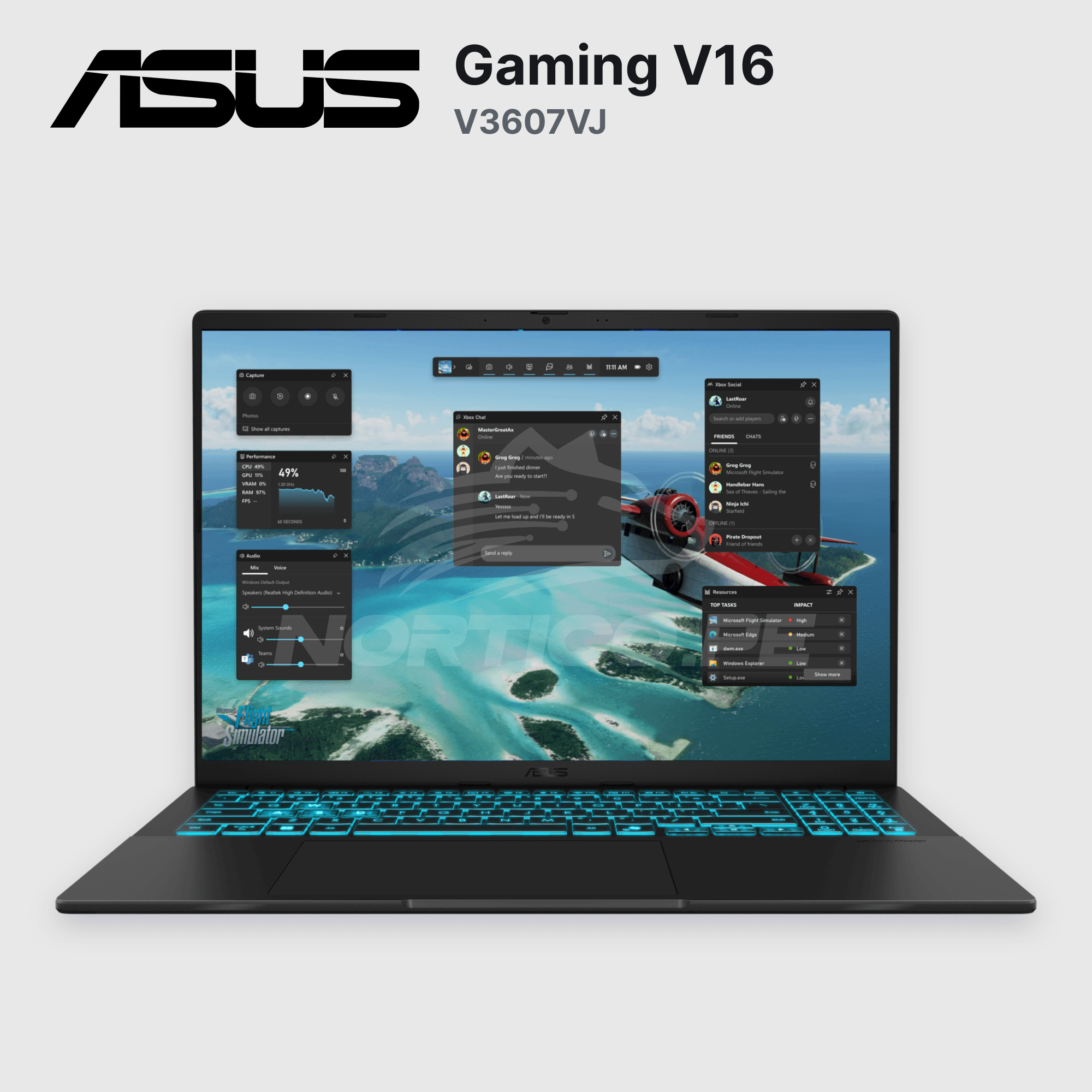 Laptop ASUS Gaming V16 V3607VJ Core 7-240H 8GB 512GB SSD RTX 3050 15.6" (90NB15V1-M00KR0) 2