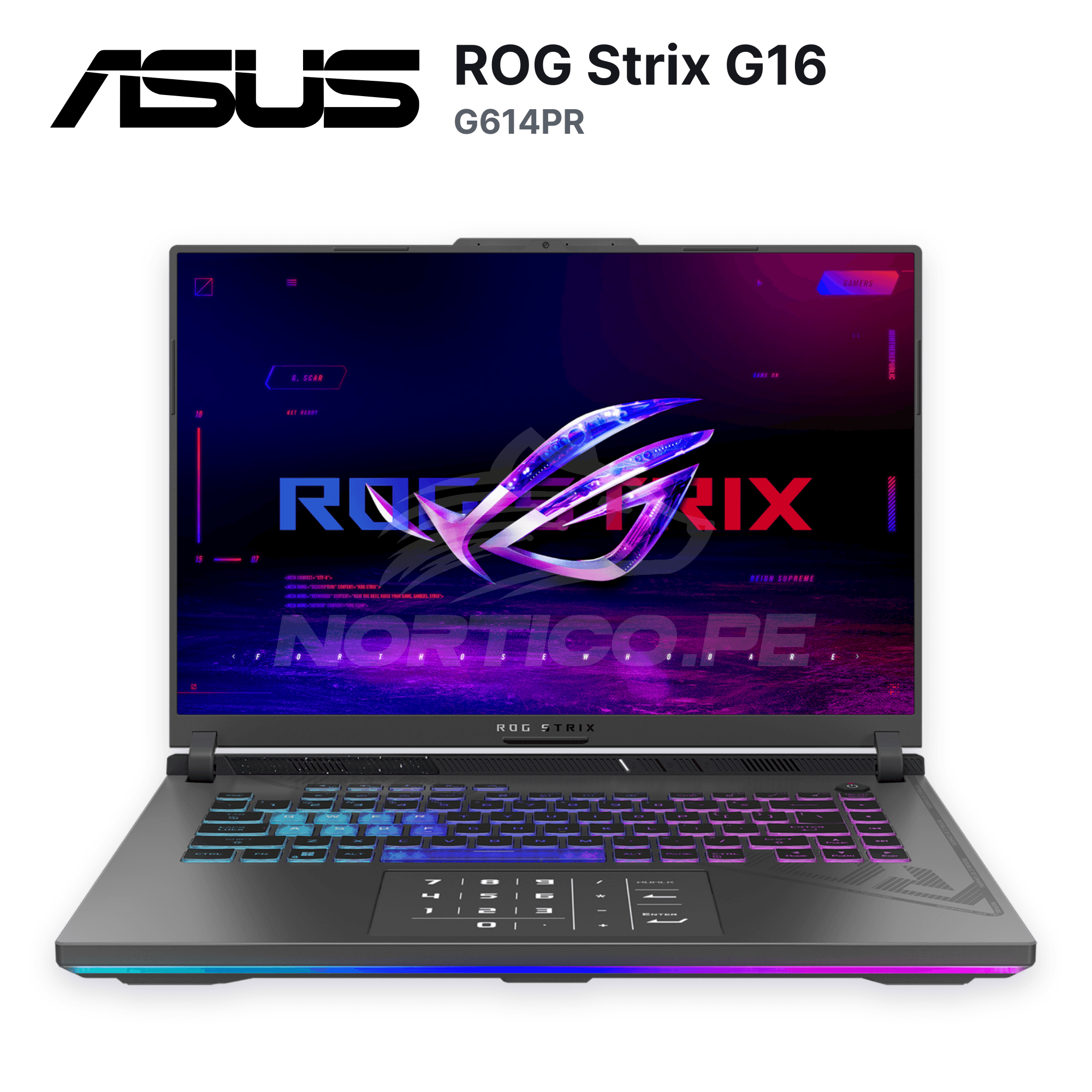 Laptop ASUS ROG Strix G16 G614PR Ryzen 9-8940HX 16GB 1TB SSD RTX 5070 Ti 16" (90NR0NJ7-M002W0) 2