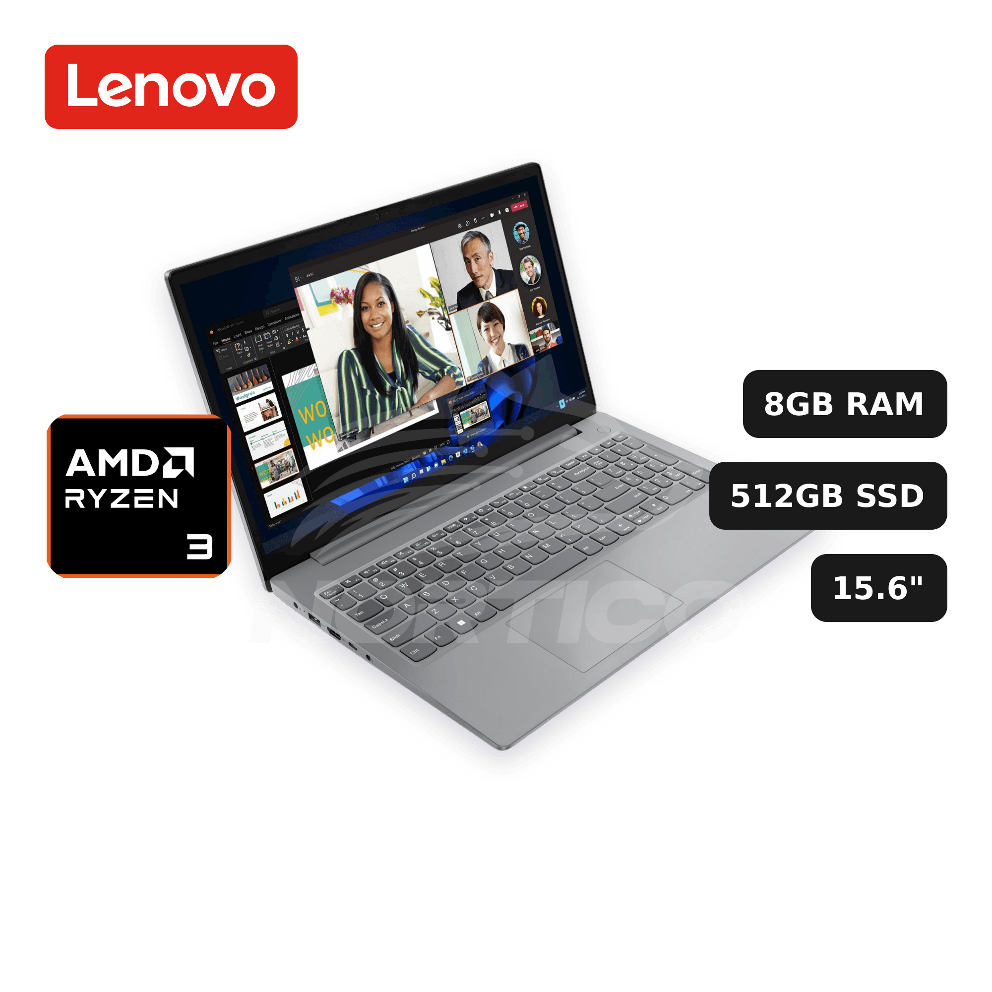 Laptop Lenovo V15 G4 AMN Ryzen 3-7320U 8GB 512GB SSD 15.6" (82YU017LLM)