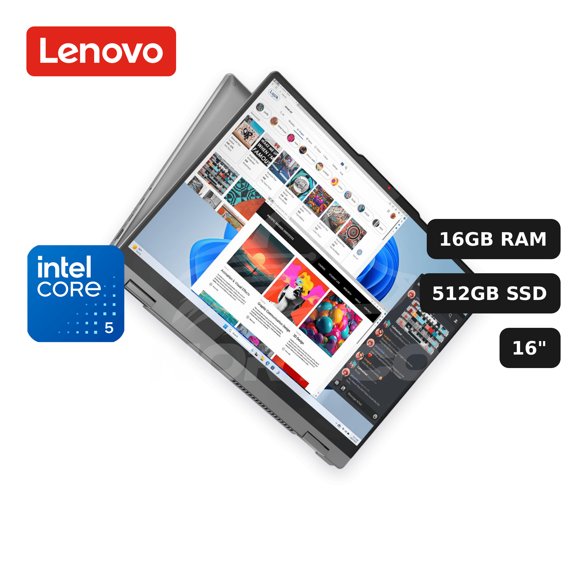 Laptop Lenovo IdeaPad 5 2-en-1 16IRU9 Core 5-120U 16GB 512GB SSD 16" (83DU004VUS)