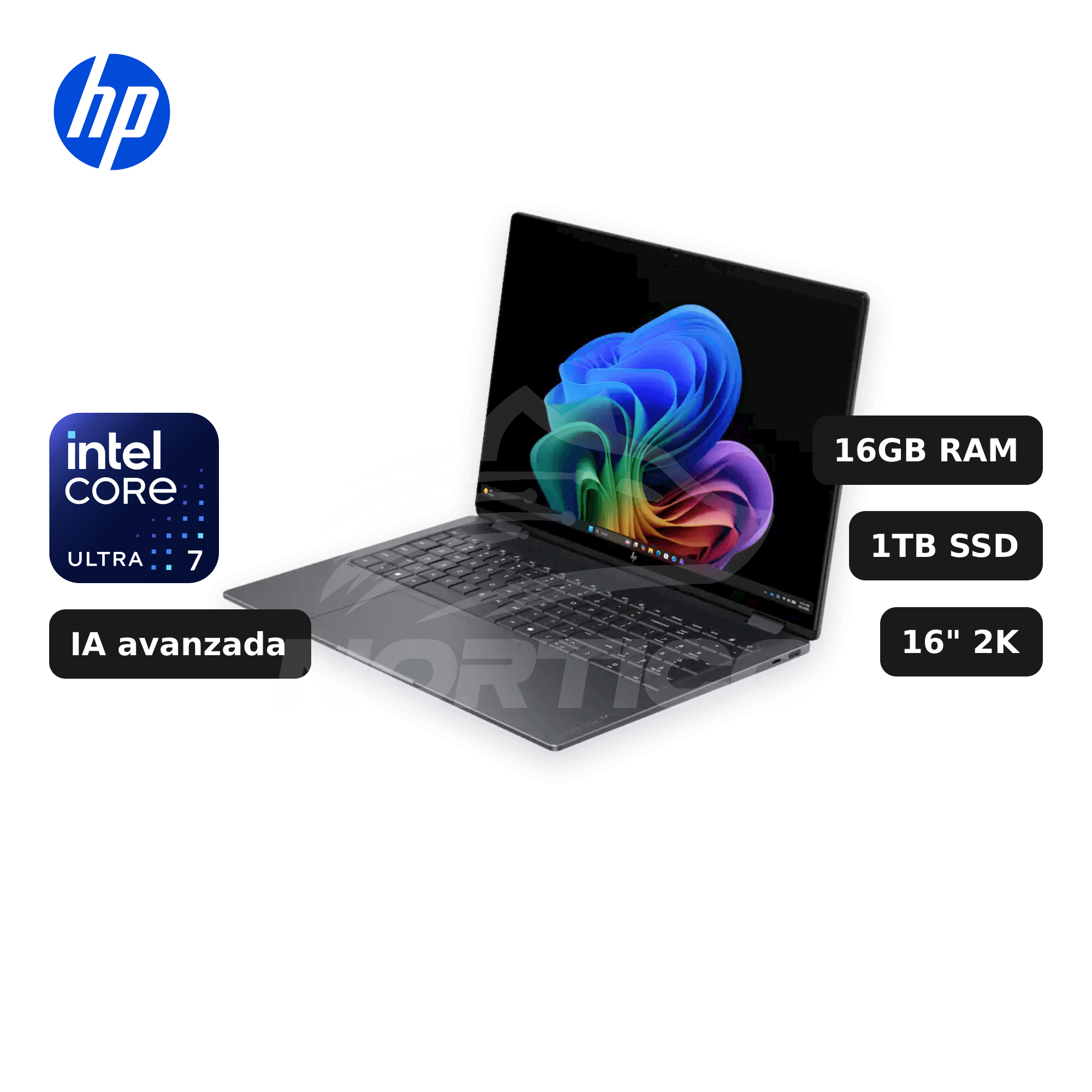 Laptop HP Omnibook X Flip 16-cb0023dx Core Ultra 7-355 16GB 1TB SSD 16" 2K OLED Tactil (D31MKUA#ABA)