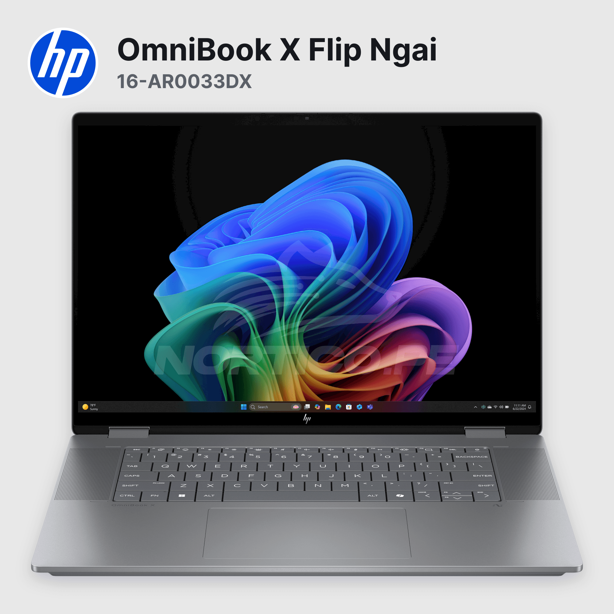 Laptop HP OmniBook X Flip Ngai 16-AR0033DX Ryzen AI 7 350 24GB 1TB SSD 16" (B5UJ5UAR#ABA) 3