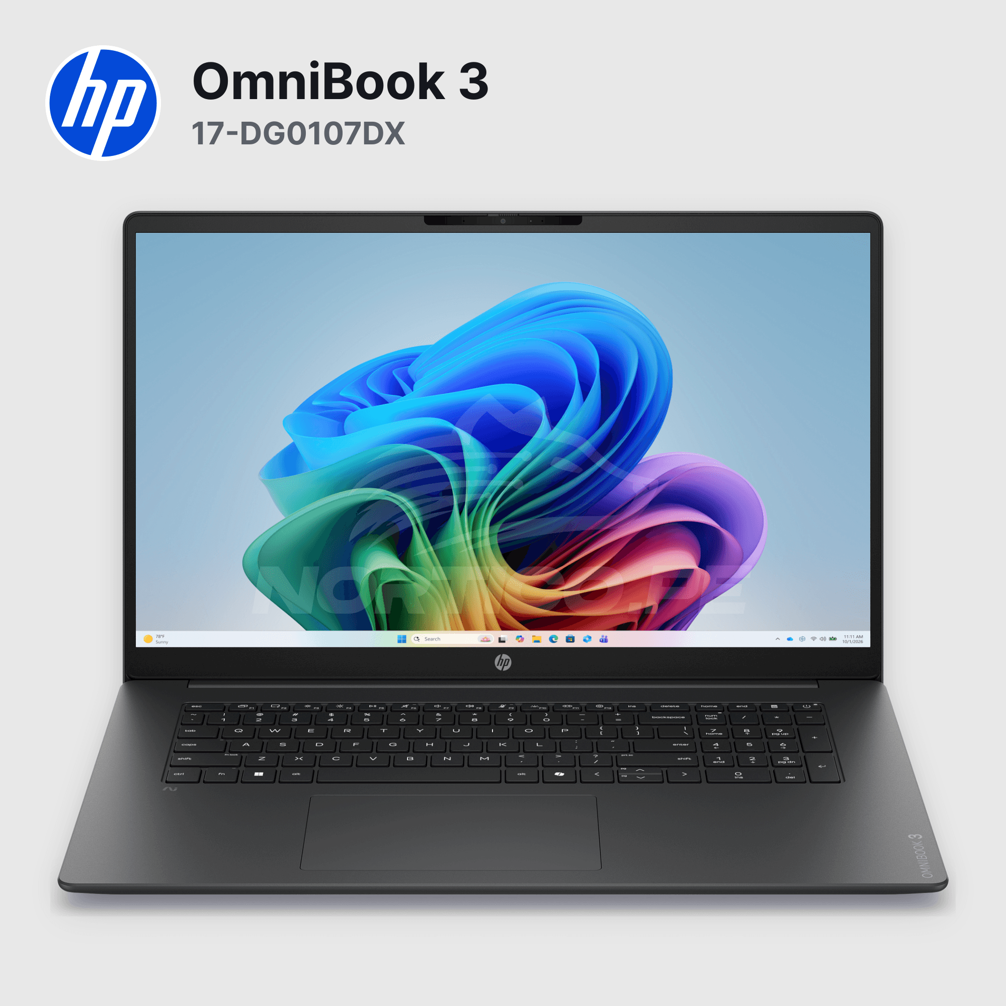 Laptop HP OmniBook 3 17-DG0107DX Core Ultra 7-255U 16GB 512GB SSD 17.3" (D7NF3UA#ABA) 3