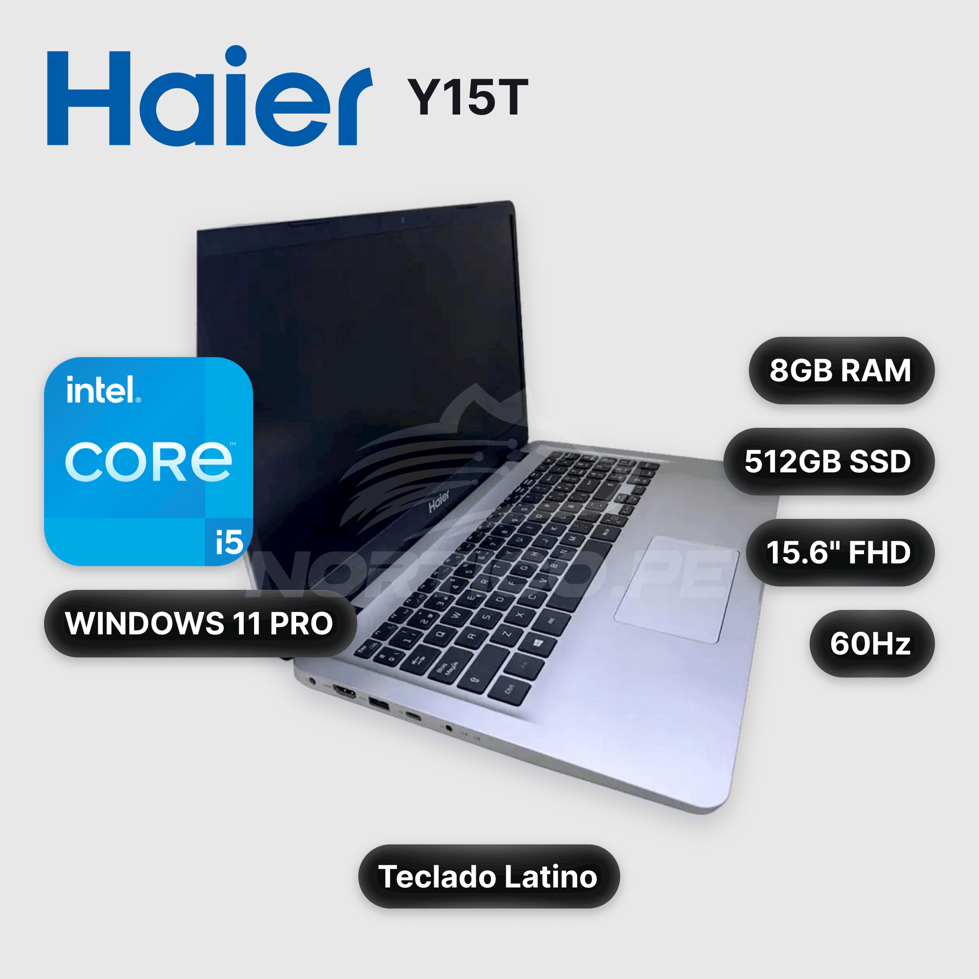 Laptop Haier Y15T Core I5-1135G7 8GB 512GB SSD 15.6" (HAIER-512GB-RP)