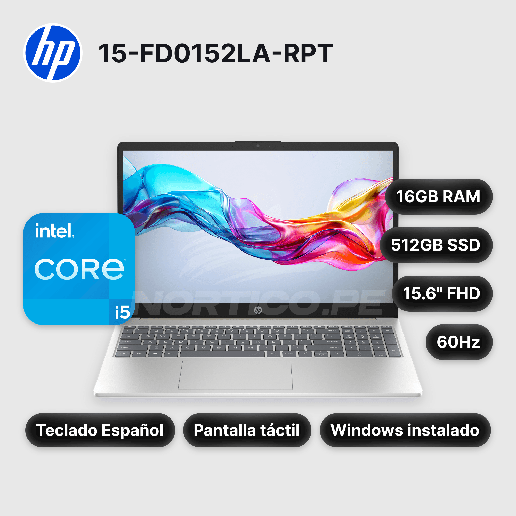 Laptop HP 15-FD0152LA-RPT Core I5-1334U 16GB 512GB SSD 15.6" (RPT-B9TS2LA#ABM)