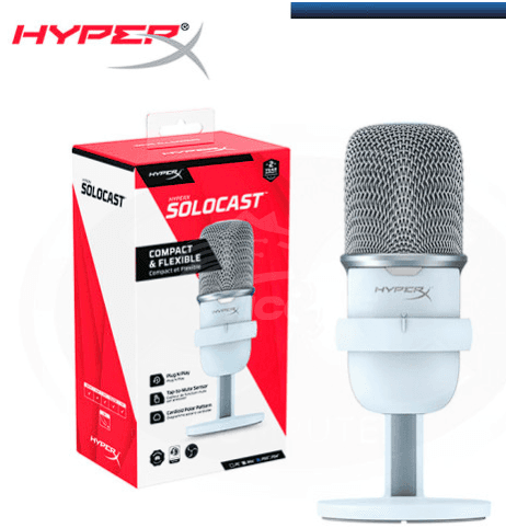 MICROFONO HYPERX SOLOCAST WHITE USB-C COMPATIBLE PC PS4 PS5 MAC ( )
