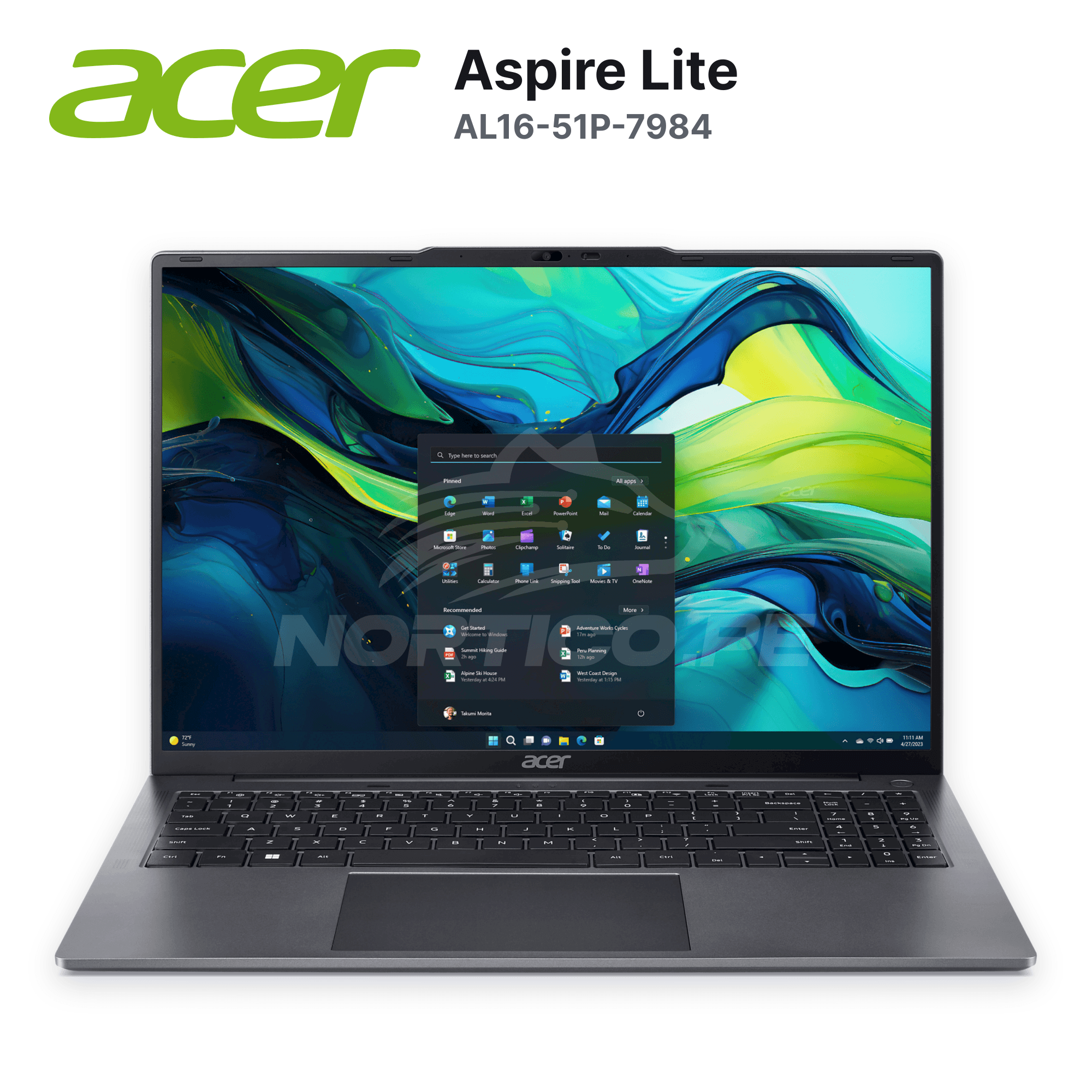 Laptop Acer Aspire Lite AL16-51P-7984 Core I7-1255U 16GB 512GB SSD 16" (NX.KX0AL.006) 2