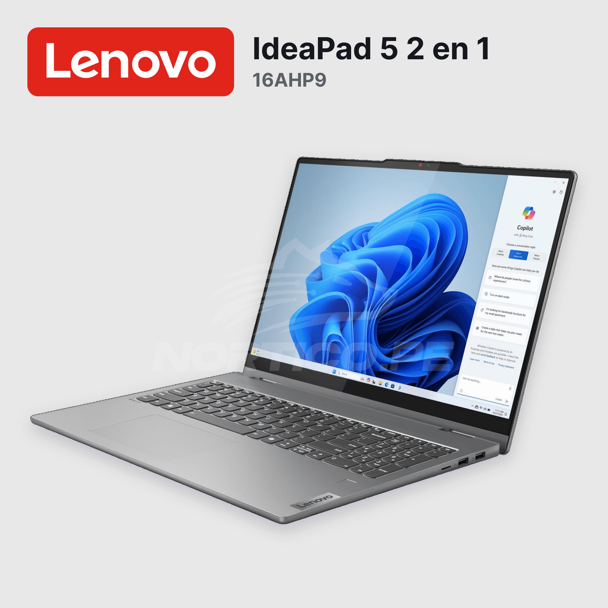 Laptop Lenovo IdeaPad 5 2 en 1 16AHP9 Ryzen 7-8845HS 16GB 1TB SSD 16" (83DS0056US) 5