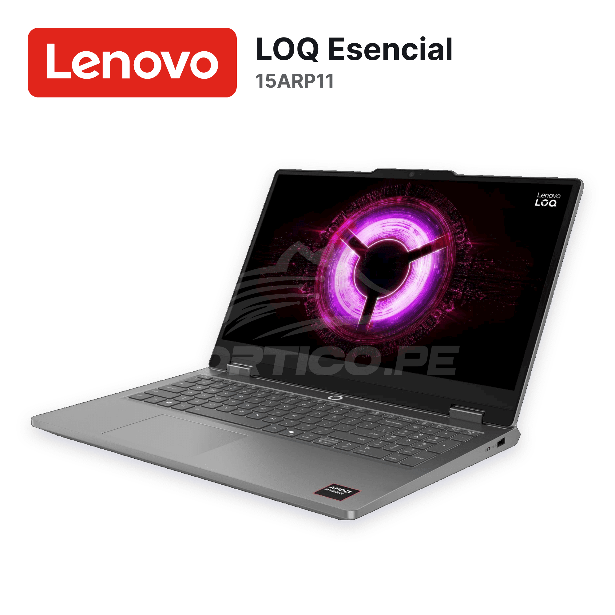 Laptop Lenovo LOQ Esencial 15ARP11 Ryzen 7-170 16GB 512GB SSD RTX 5050 15.6" (83VA001PUS) 3