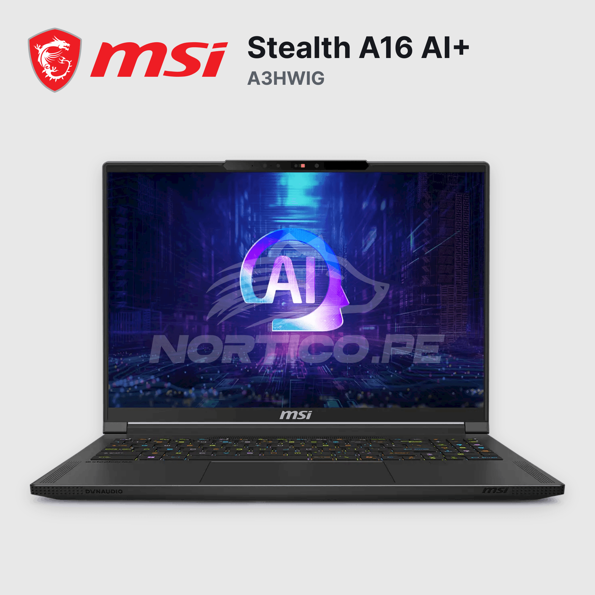 Laptop MSI Stealth A16 AI+ A3HWIG 32GB 1TB SSD RTX 5080 16" (BBARI36532GXXDX11NGP) 2