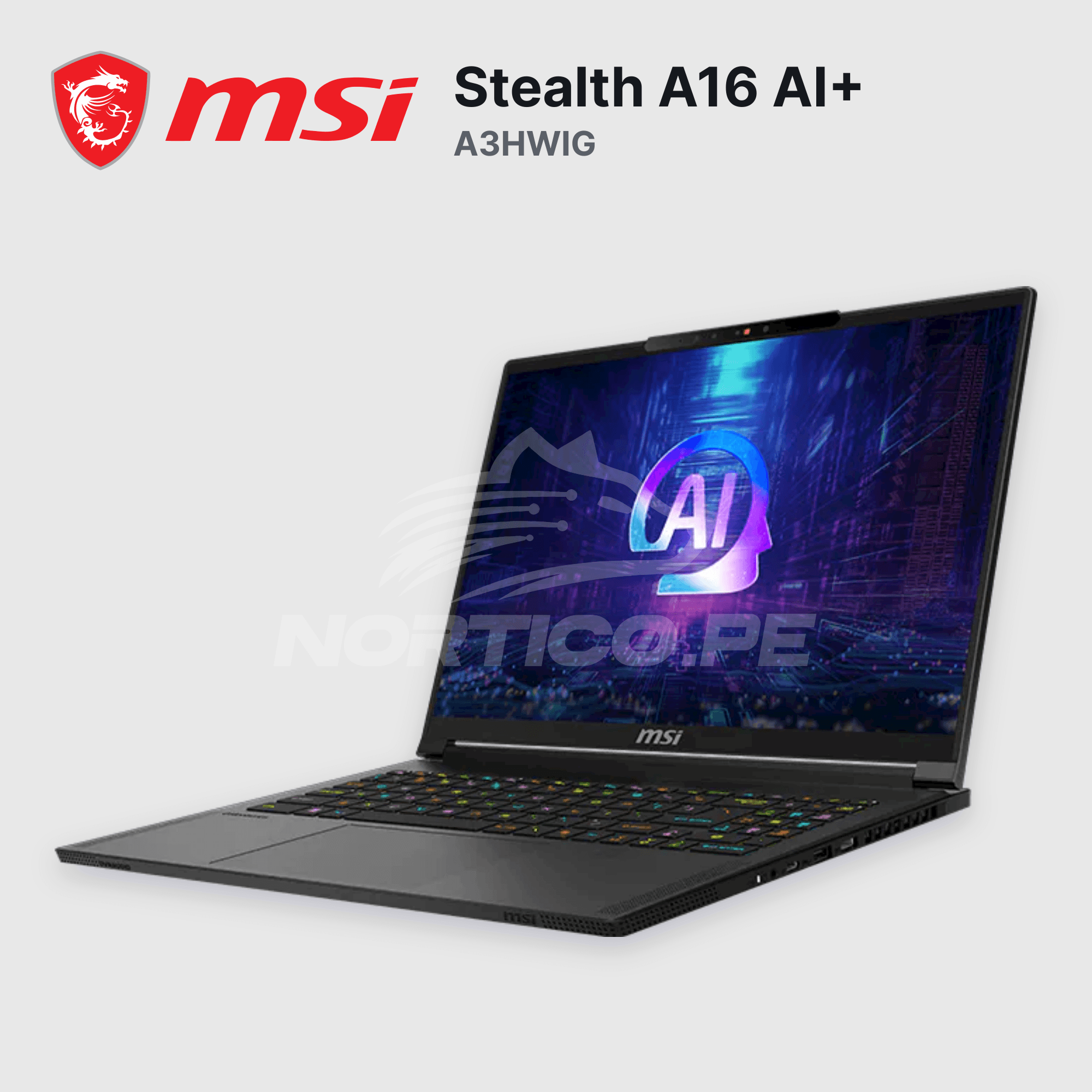 Laptop MSI Stealth A16 AI+ A3HWIG 32GB 1TB SSD RTX 5080 16" (BBARI36532GXXDX11NGP) 4