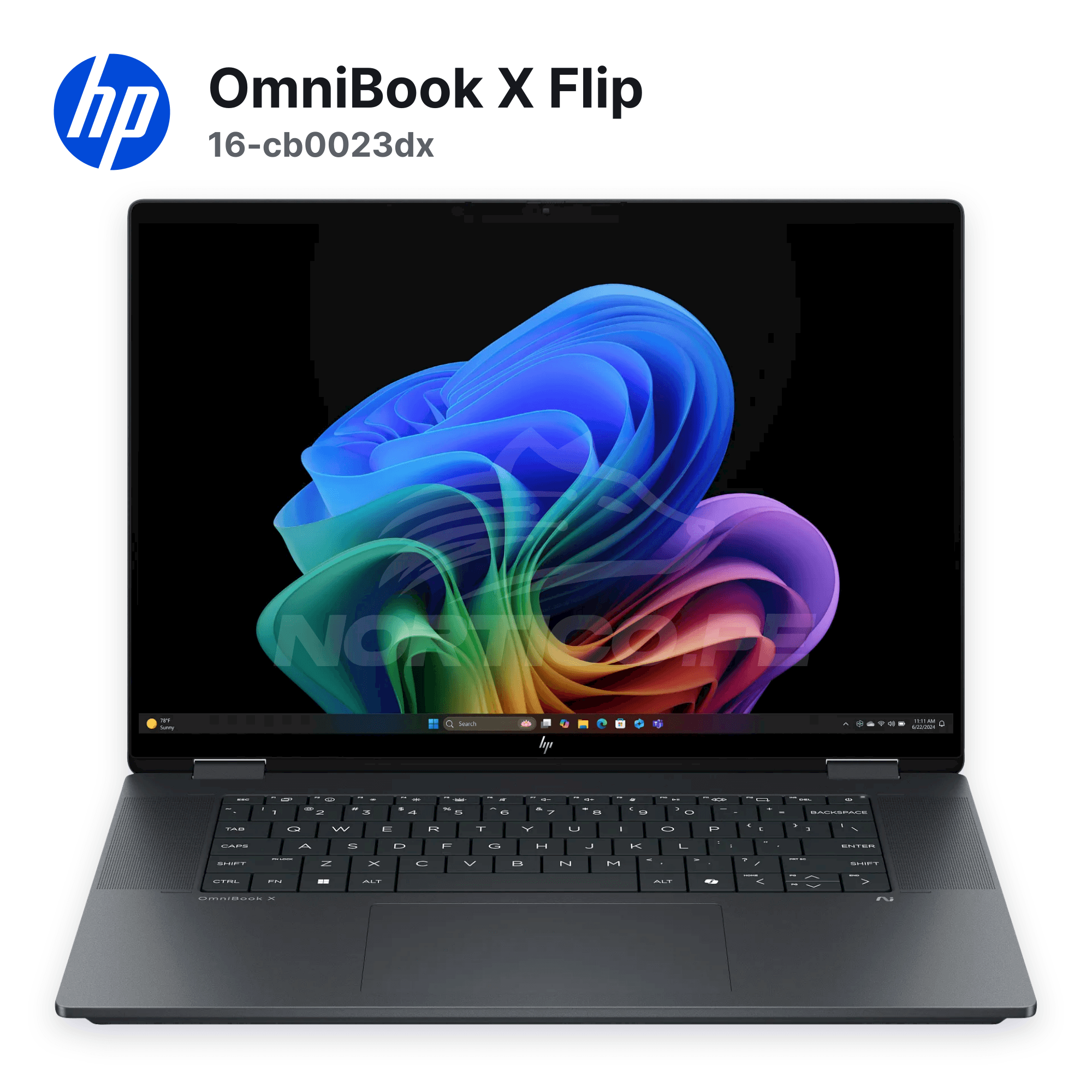 Laptop HP OmniBook X Flip 16-cb0023dx Core Ultra 7-355 16GB 1TB SSD 16" (D31MKUA#ABA) 2