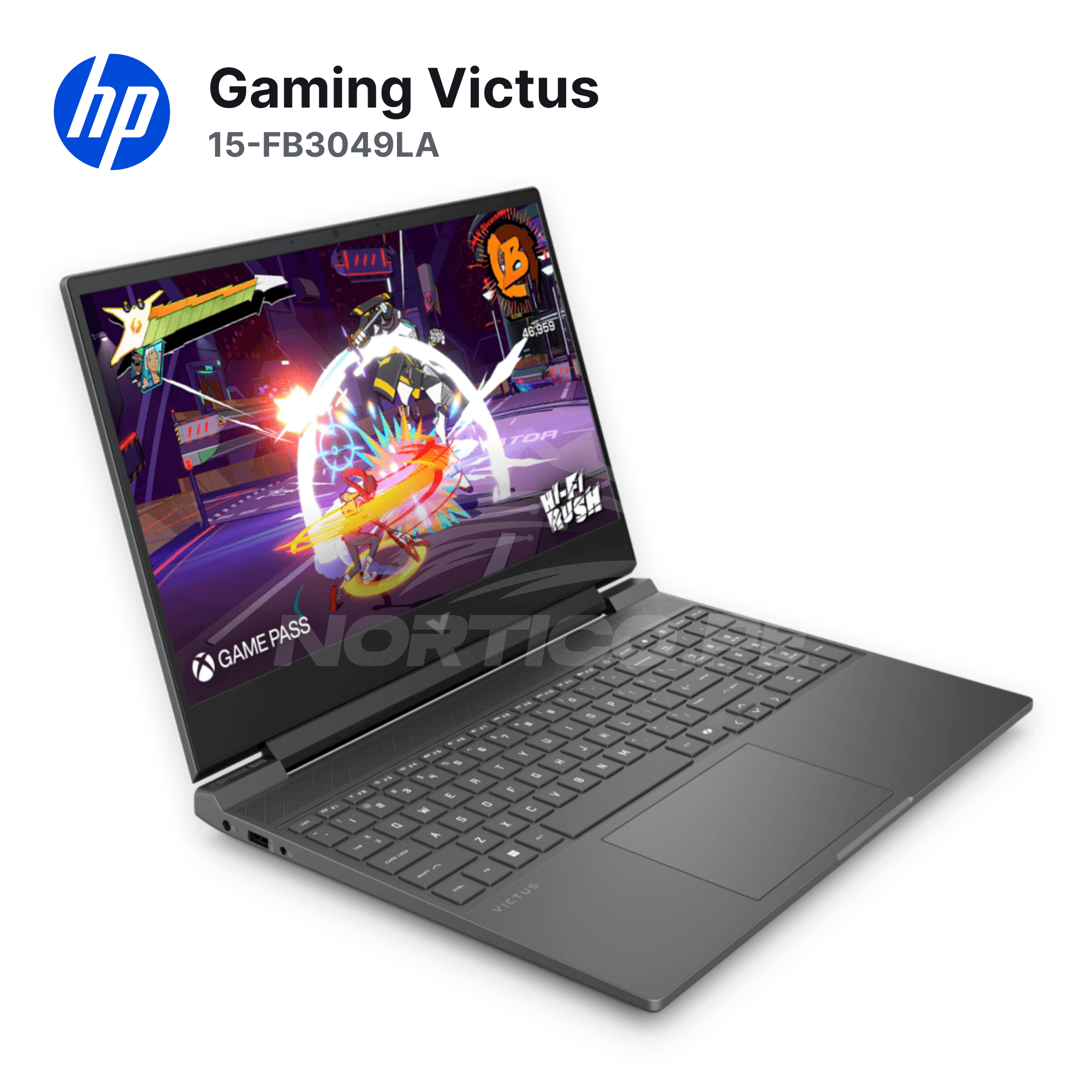 Laptop HP Gaming Victus 15-FB3049LA Ryzen 7-7445HS 8GB 512GB SSD RTX 4050 15.6" (D53P1LA#ABM) 3