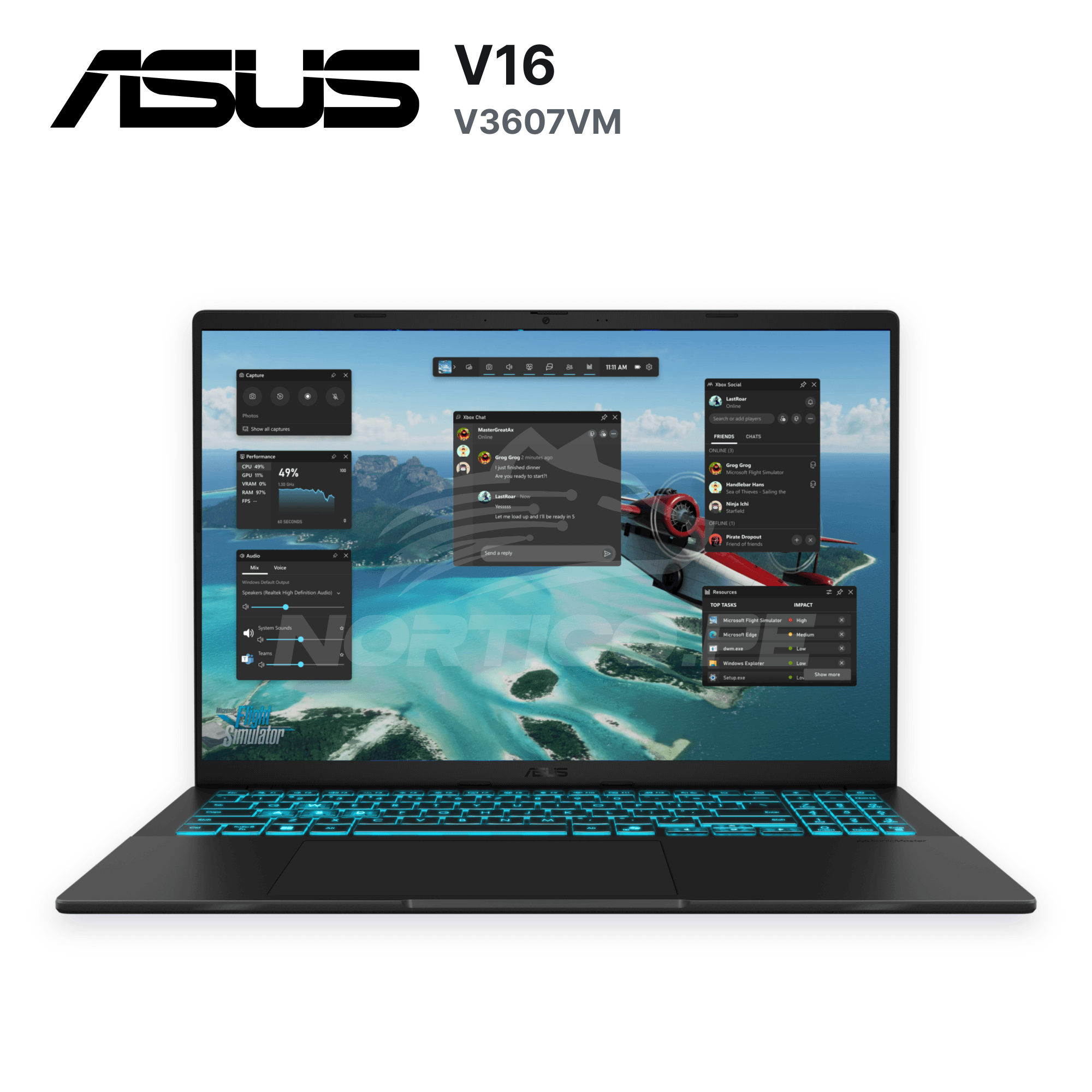 Laptop ASUS V16 V3607VM Core 7-240H 16GB 512GB SSD RTX 5060 16" (90NB16K1-M000P0) 2