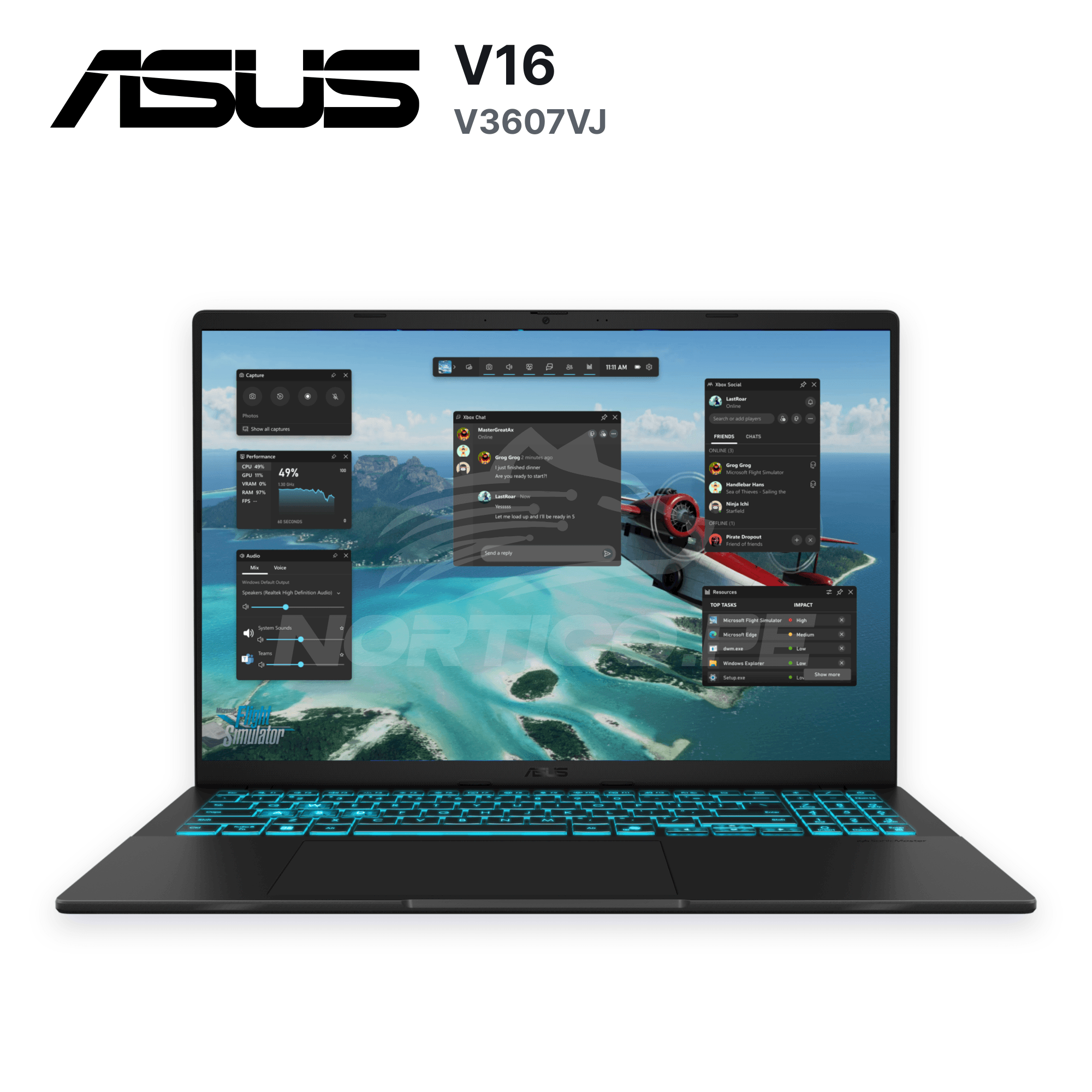 Laptop ASUS V16 V3607VJ Core 5-210H 8GB 512GB SSD RTX 3050 16" (90NB15V1-M00CE0) 2