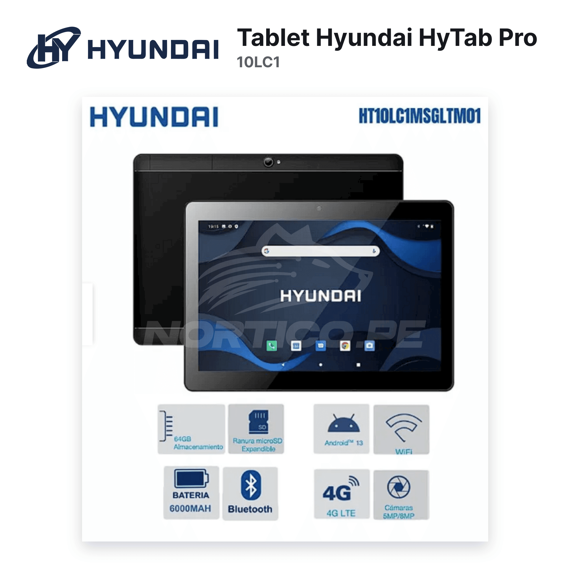 Tablet Hyundai HyTab Pro 10LC1 64GB 4GB RAM 10.1" WiFi + 4G LTE (HT10LC1MSGLTM01) 2