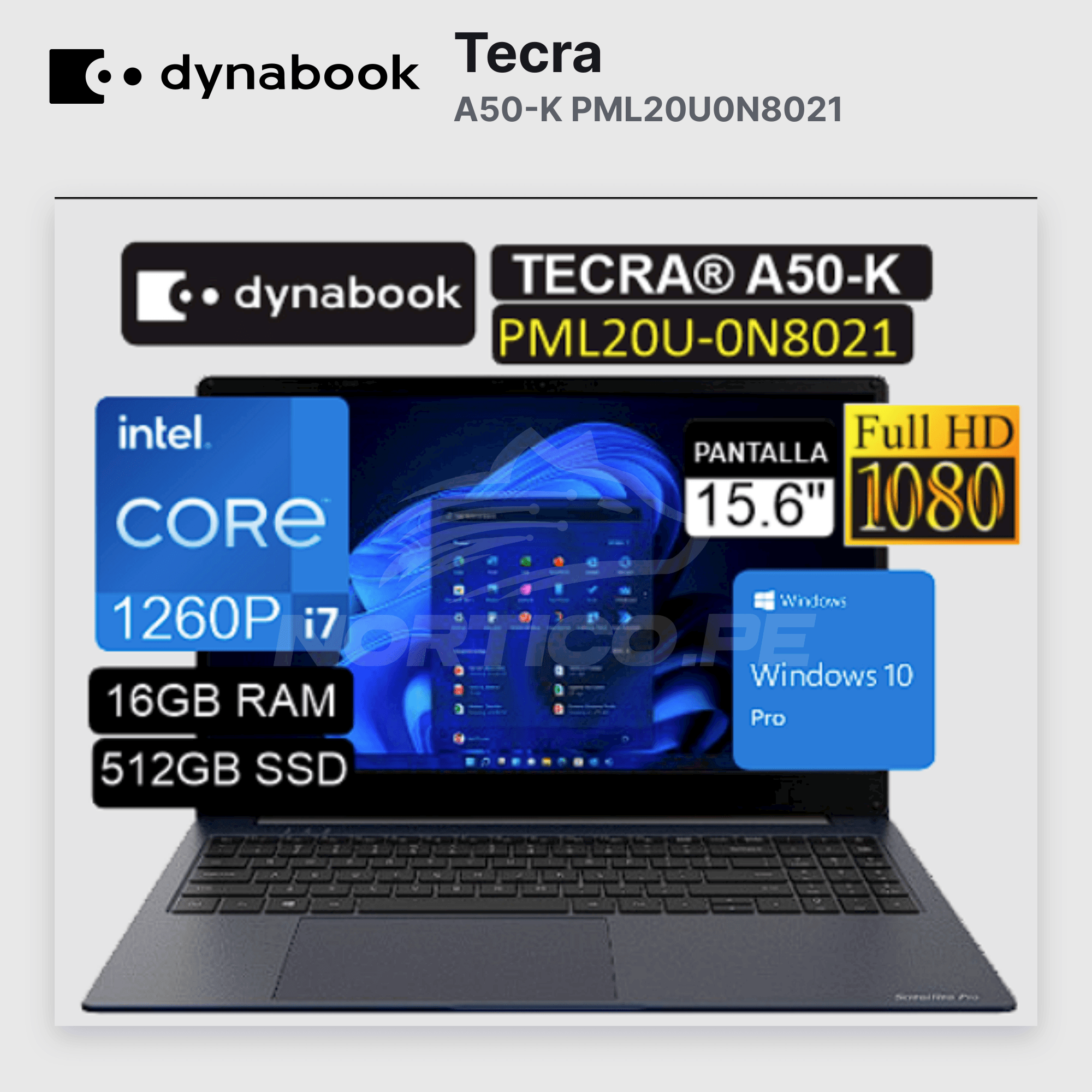 Laptop Dynabook Tecra A50-K PML20U0N8021 Core I7-1260P 16GB 512GB SSD 15.6" (PML20U-0N8021 (S)) 2
