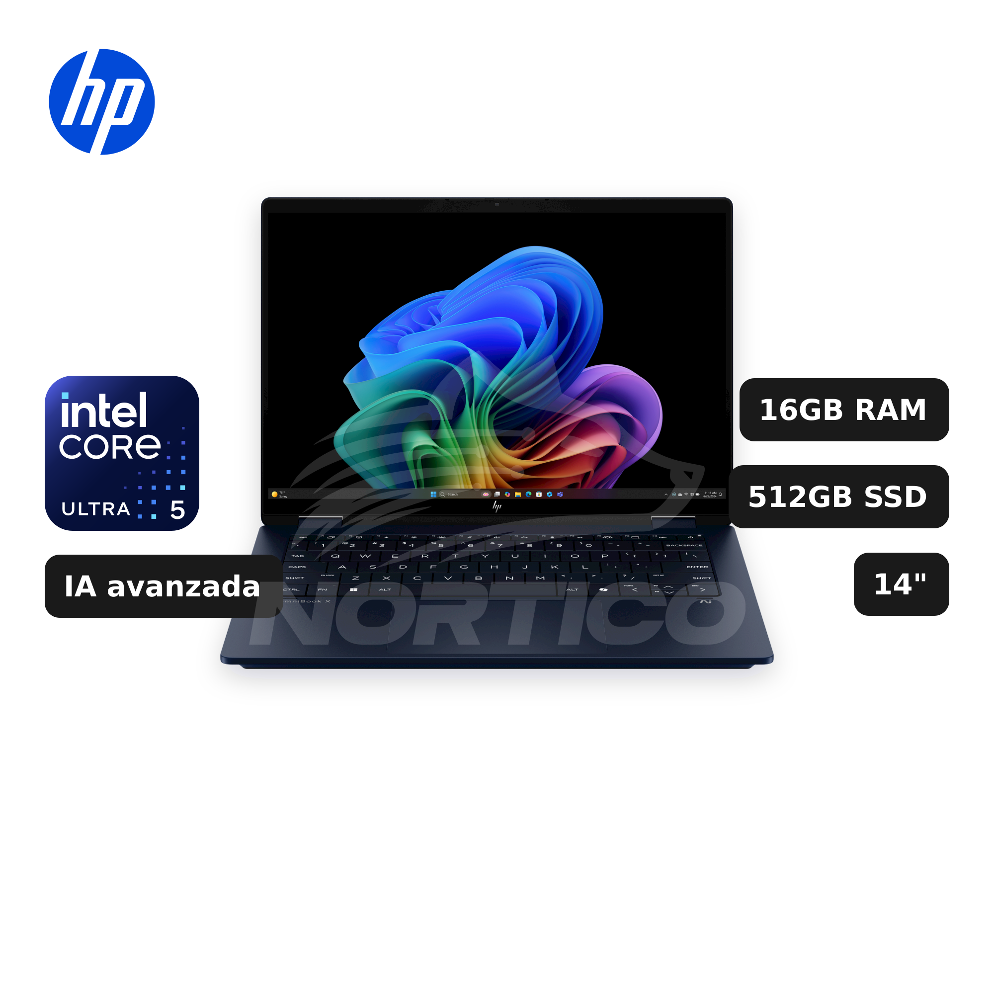 Laptop HP 14-FM0013DX Core Ultra 5-226V 16GB 512GB SSD 14" (B5UJ1UA#ABA)