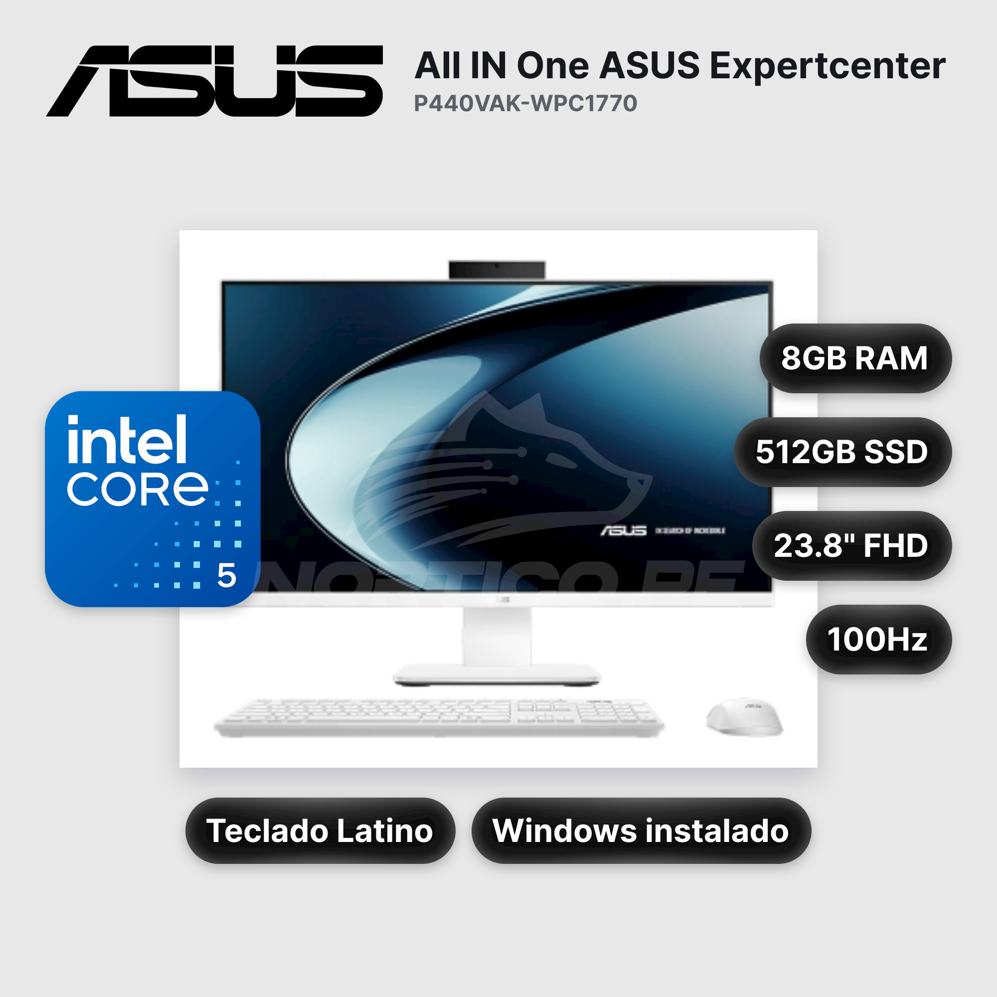 ALL IN ONE ASUS EXPERTCENTER P440VAK-WPC1770 CORE I5-210H 8GB 512GB SSD 23.8" FHD FREEDOS