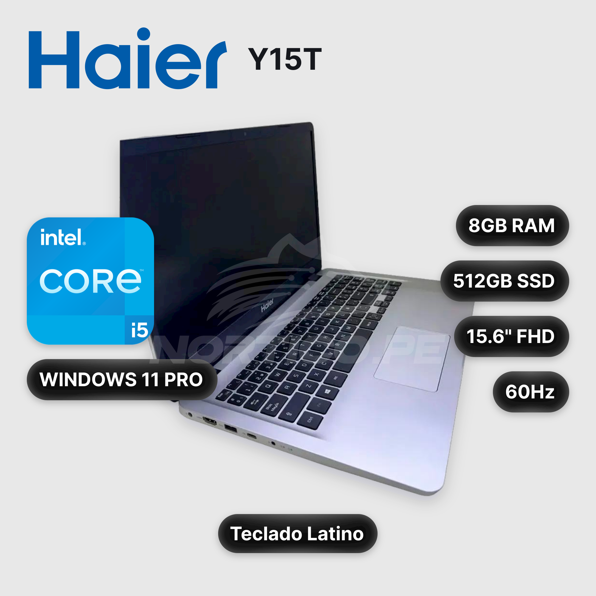 Laptop Haier Y15T Core I5-1135G7 8GB 512GB SSD 15.6" (HAIER-512GB-RP)