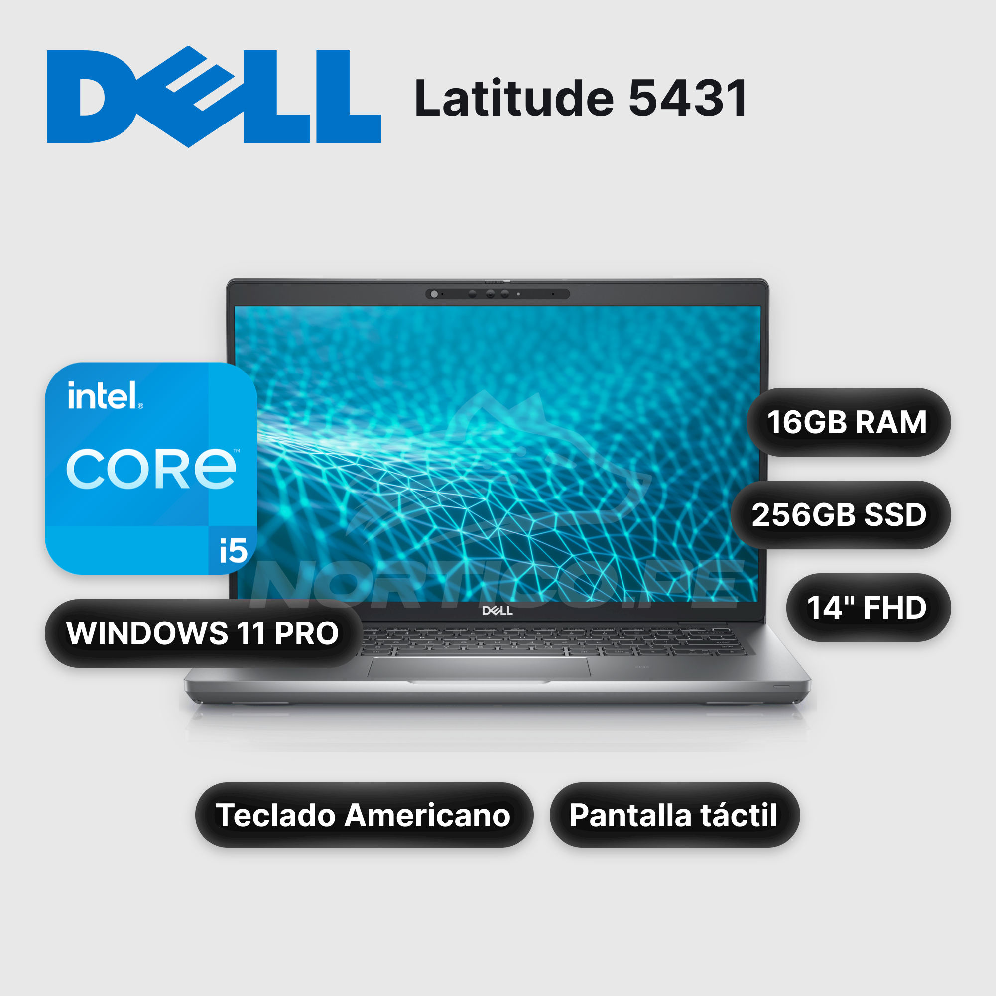 Laptop Dell Latitude 5431 Core I5-1250P 16GB 256GB SSD 14" Reacondicionado (MFGYR.2023)
