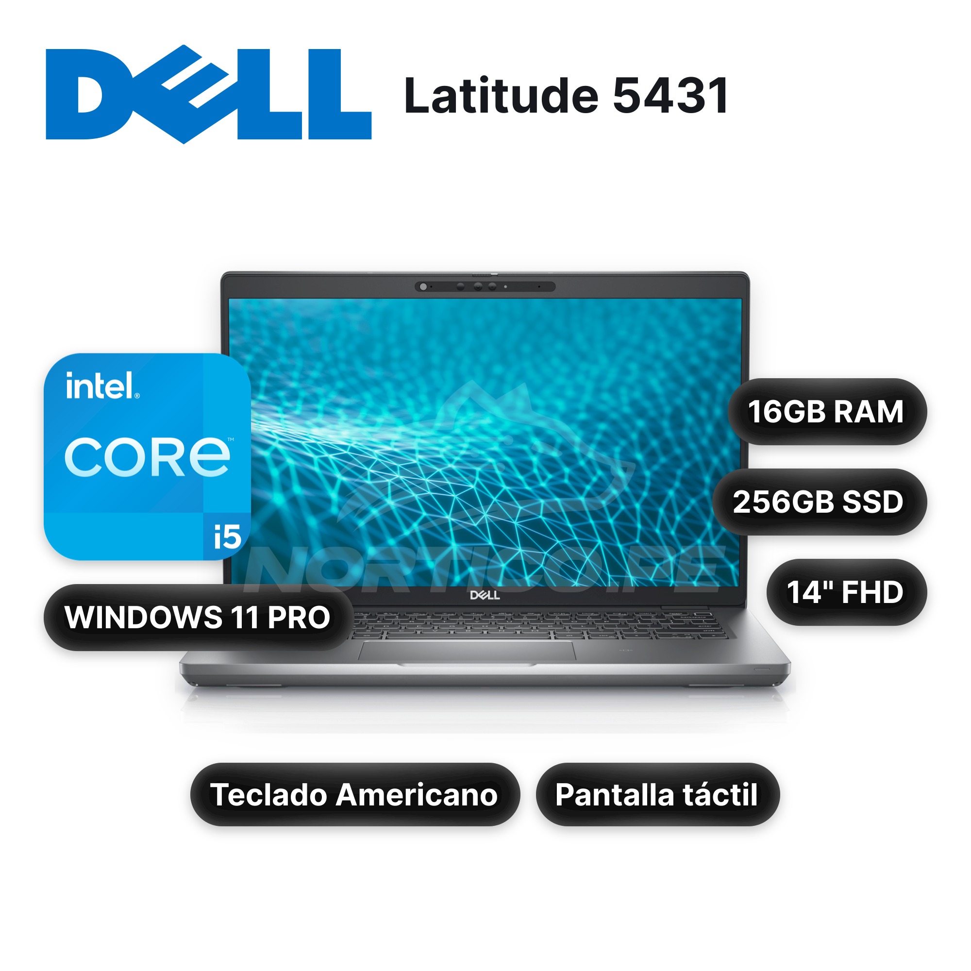 Laptop Dell Latitude 5431 Core I5-1250P 16GB 256GB SSD 14" Reacondicionado (MFGYR.2023)