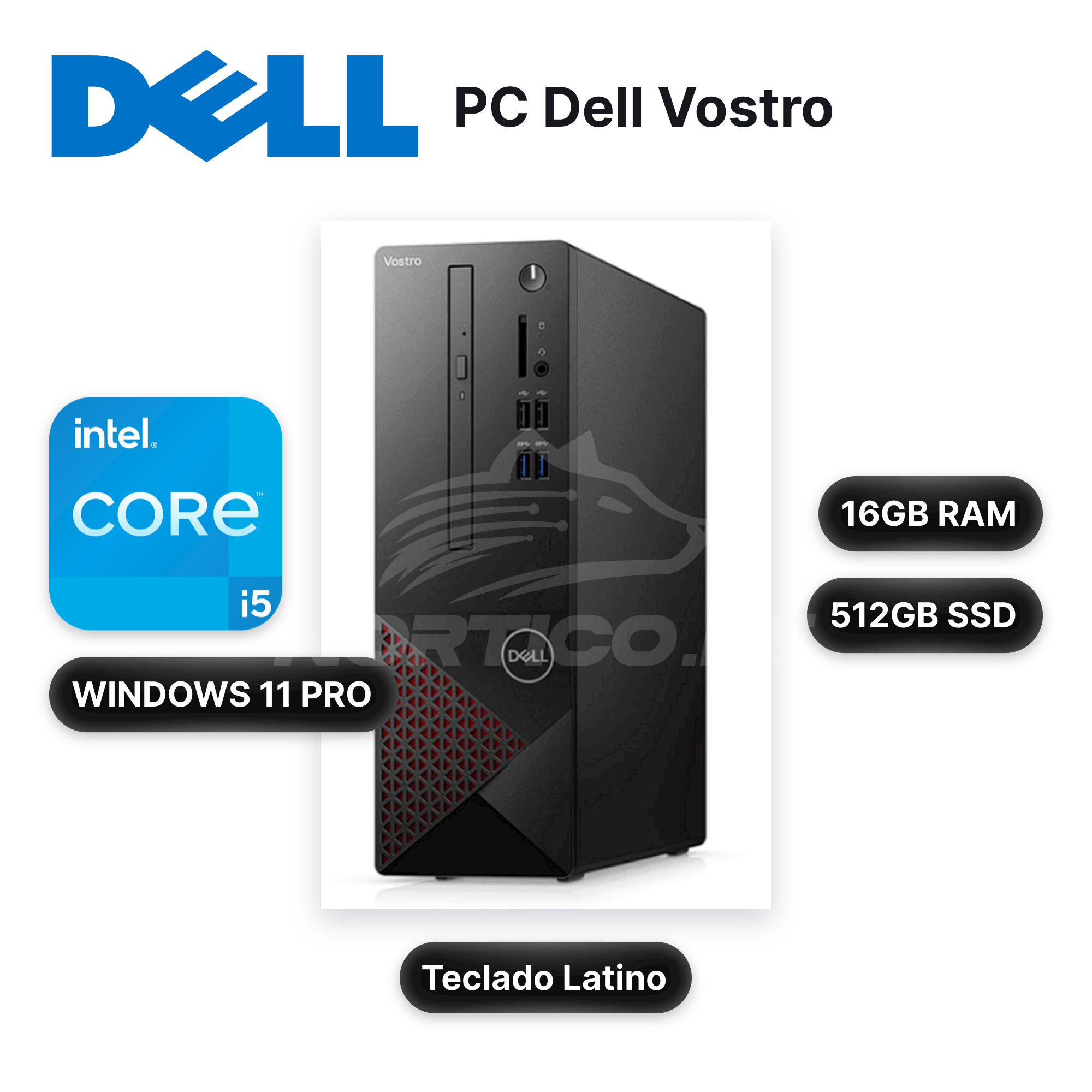 PC Dell Vostro Core i5-10400 16GB 512GB SSD (PCDELLNV7YM)