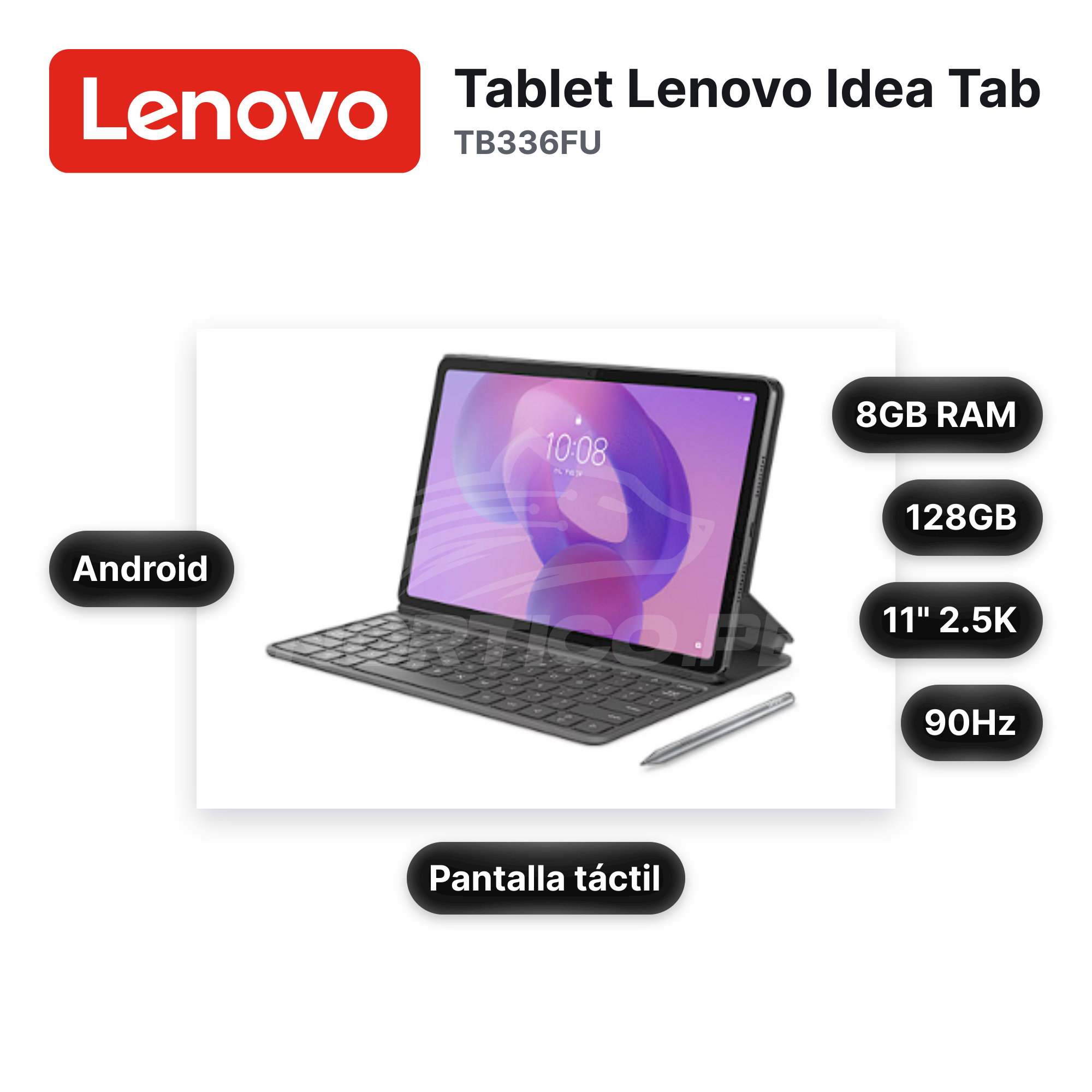 Tablet Lenovo Idea Tab TB336FU 128GB 8GB RAM 11" 2.5K WiFi (ZAFR0196PE)