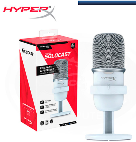MICROFONO HYPERX SOLOCAST WHITE USB-C COMPATIBLE PC PS4 PS5 MAC ( )